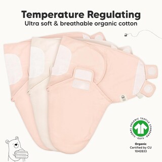 Foto 4 | Sacos de Dormir Para Bebés Swaddle Keababies Orgánicos de 0 a 3 Meses Paquete de 3 - Venta Internacional