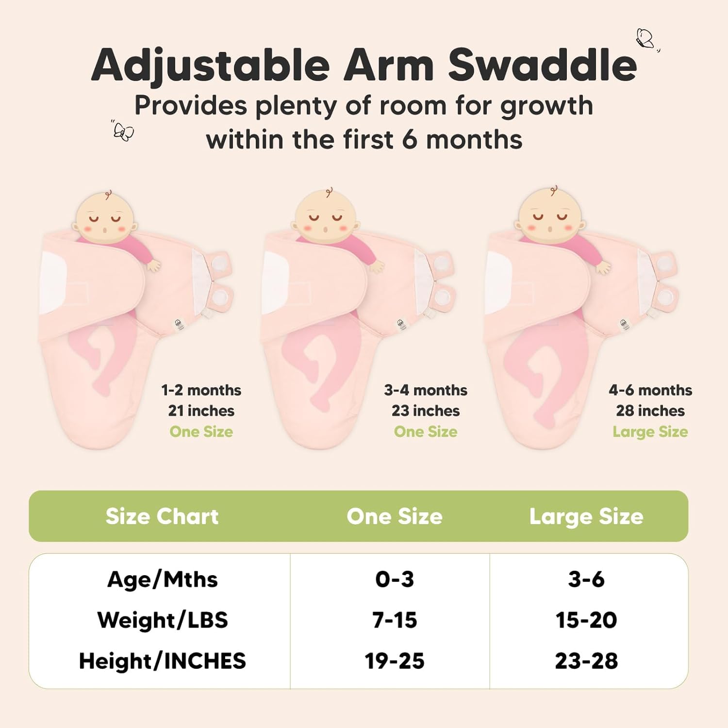 Foto 7 pulgar | Sacos de Dormir Para Bebés Swaddle Keababies Orgánicos de 0 a 3 Meses Paquete de 3 - Venta Internacional
