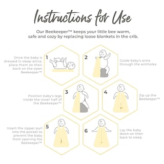 Foto 4 | Manta Burt's Bees Baby Beekeeper Azul Algodón Orgánico - Venta Internacional