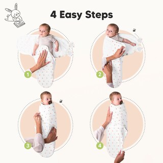 Foto 3 | Sacos de Dormir para Bebés Swaddle Keababies Orgánicos de 0 a 3 Meses Paquete de 3 - Venta Internacional