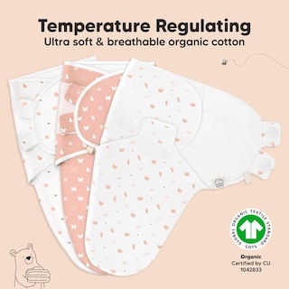 Foto 4 | Sacos de Dormir para Bebés Swaddle Keababies Orgánicos de 0 a 3 Meses Paquete de 3 - Venta Internacional