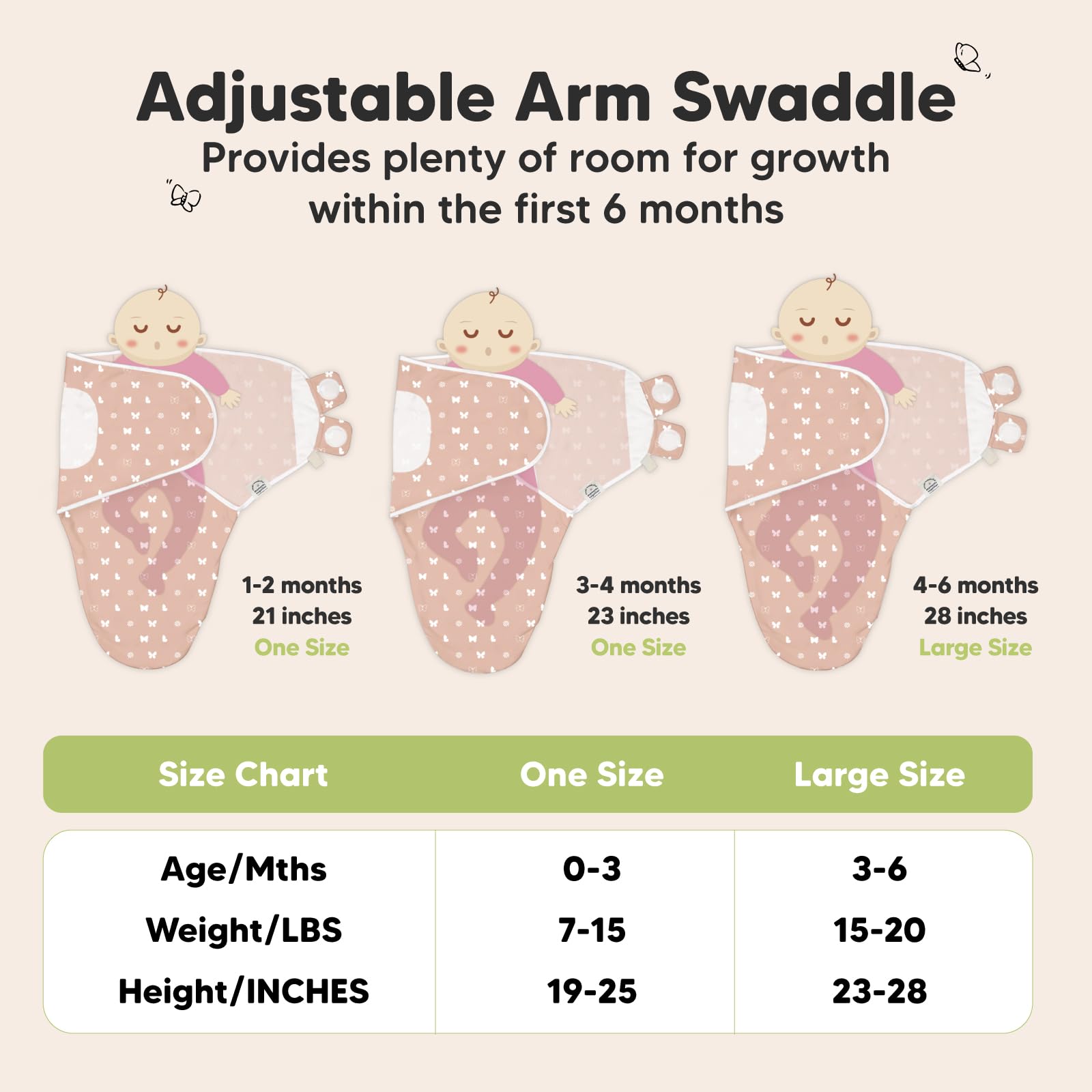 Foto 7 pulgar | Sacos de Dormir para Bebés Swaddle Keababies Orgánicos de 0 a 3 Meses Paquete de 3 - Venta Internacional
