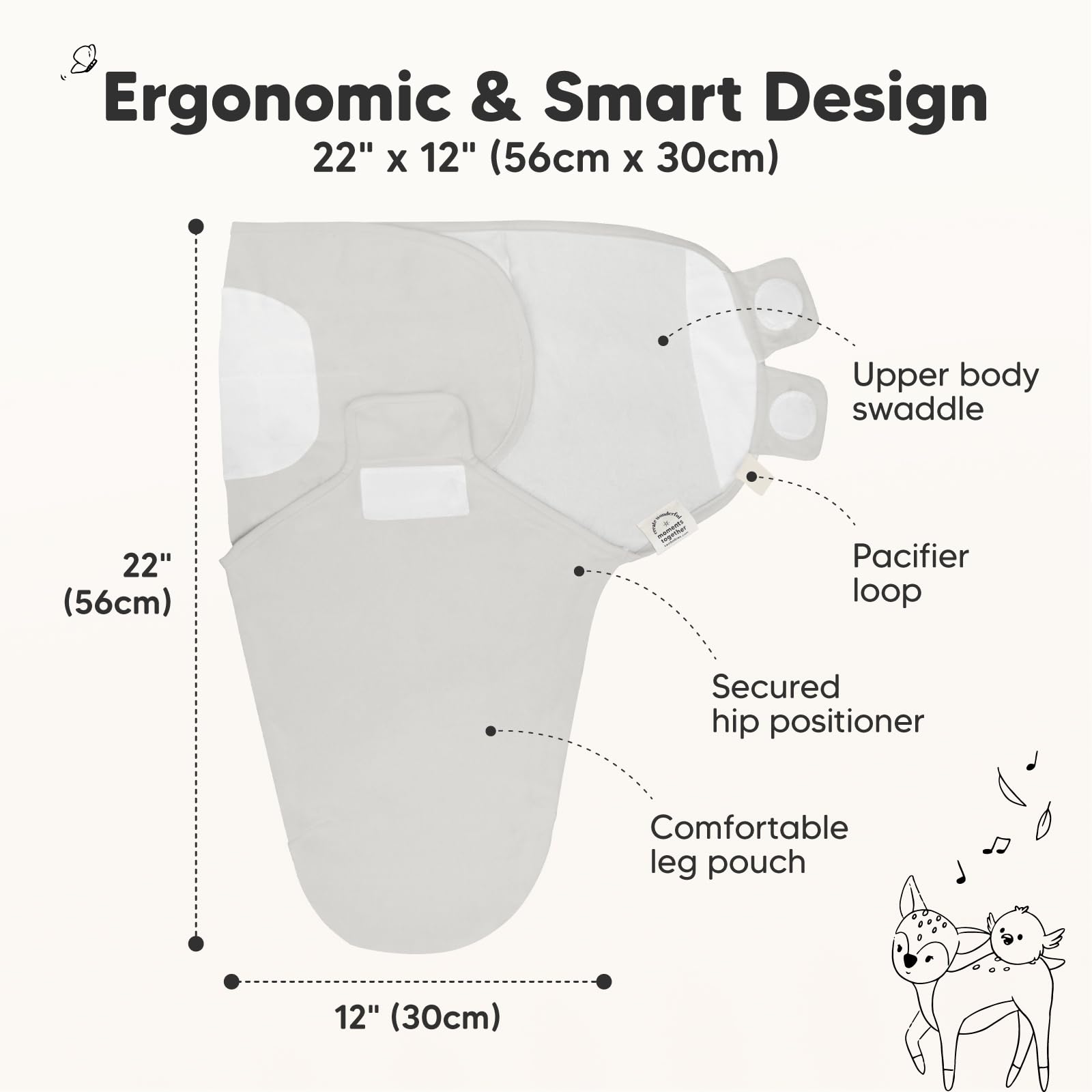 Foto 3 pulgar | Sacos De Dormir Para Bebés Swaddle, Paquete De 3, Keababies, Orgánicos, De 0 A 3 Meses - Venta Internacional.