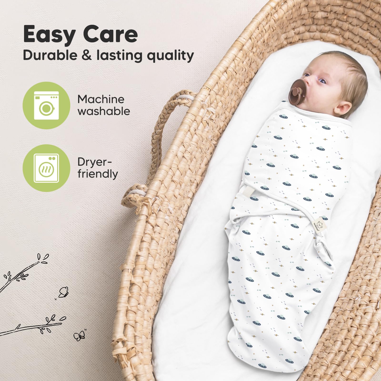 Foto 7 | Sacos de Dormir Baby Swaddle Keababies Organic Galaxy Paquete de 3 - Venta Internacional