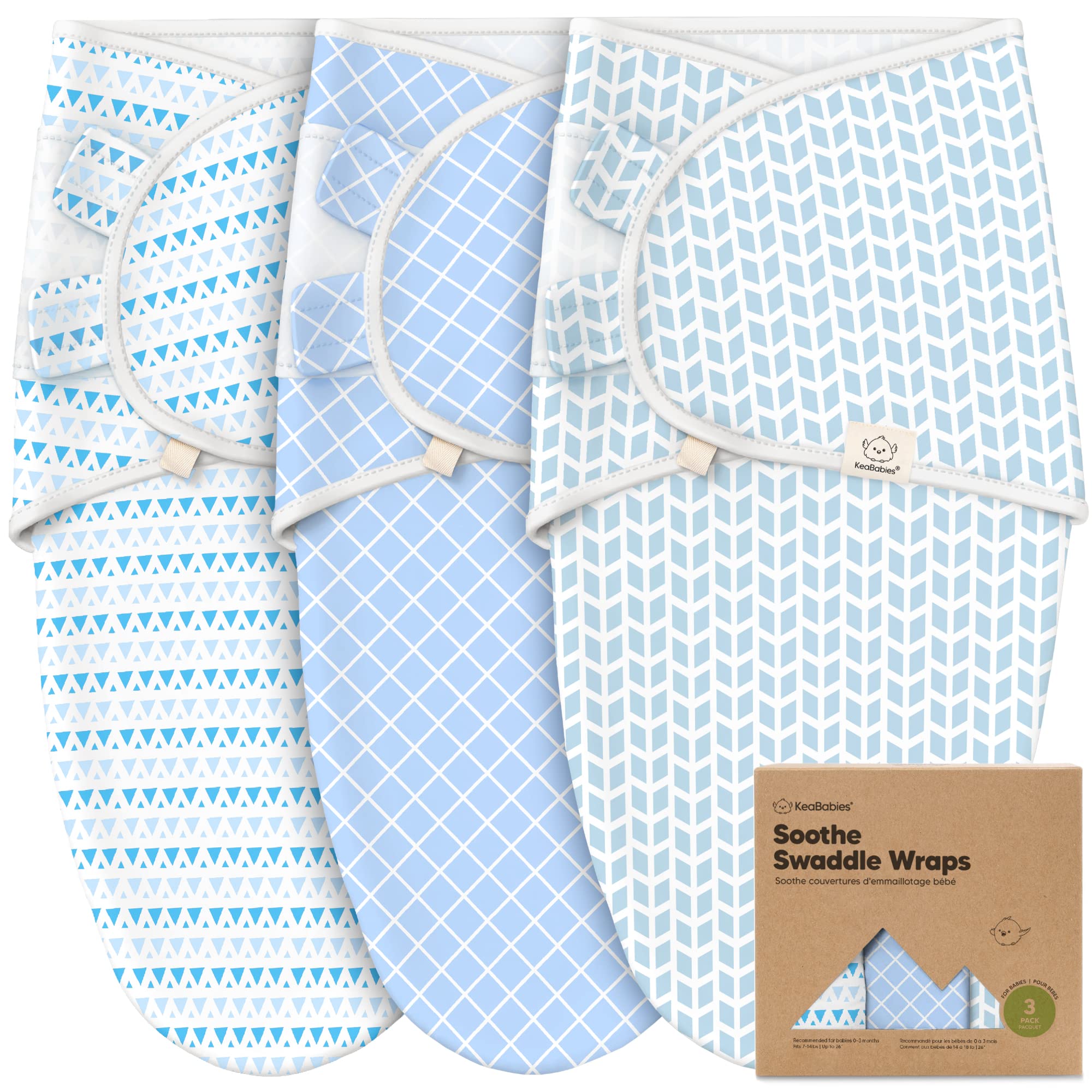 Foto 1 | Sacos De Dormir Para Bebés Swaddle, Paquete De 3, Keababies, Orgánicos, De 0 A 3 Meses - Venta Internacional.