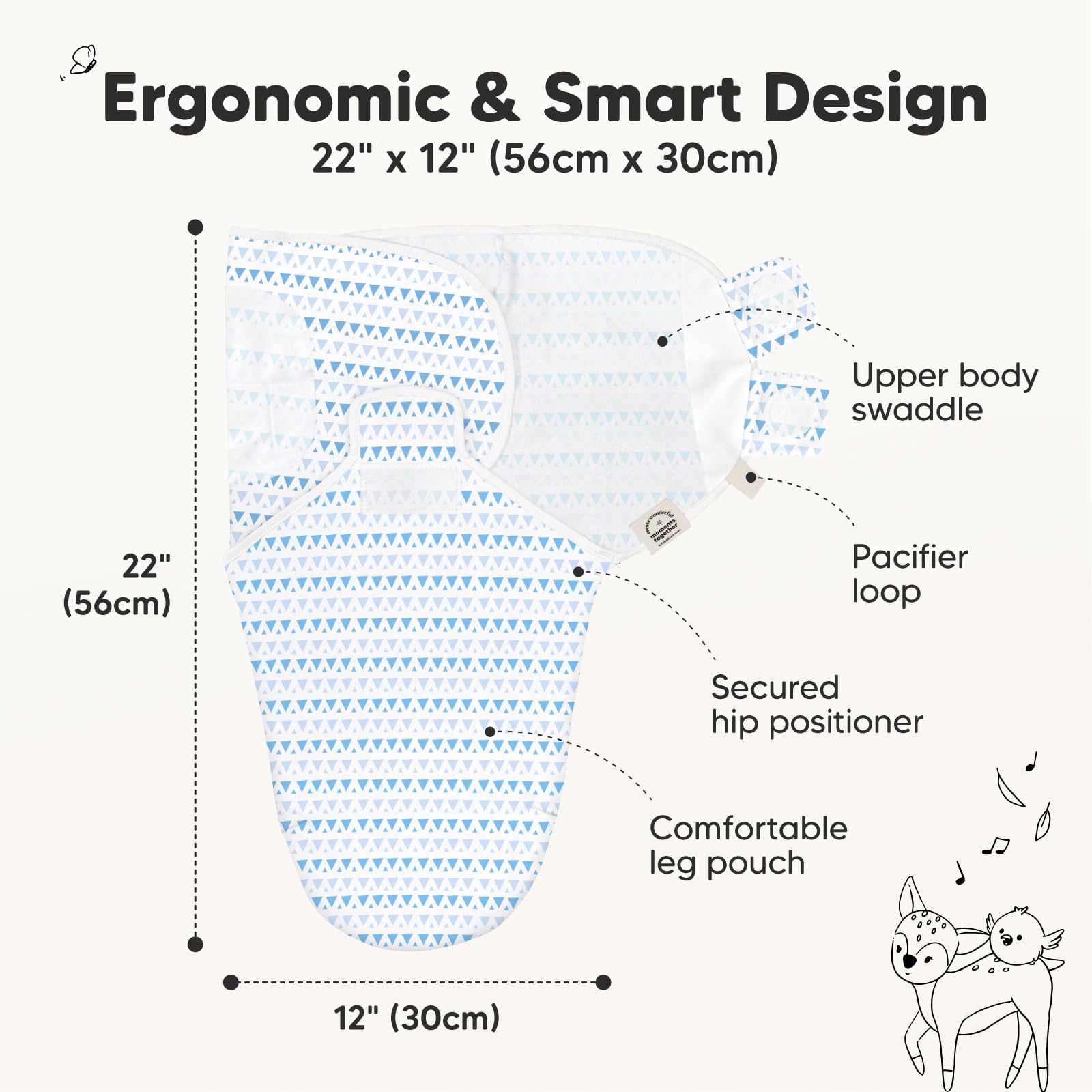 Foto 2 | Sacos De Dormir Para Bebés Swaddle, Paquete De 3, Keababies, Orgánicos, De 0 A 3 Meses - Venta Internacional.