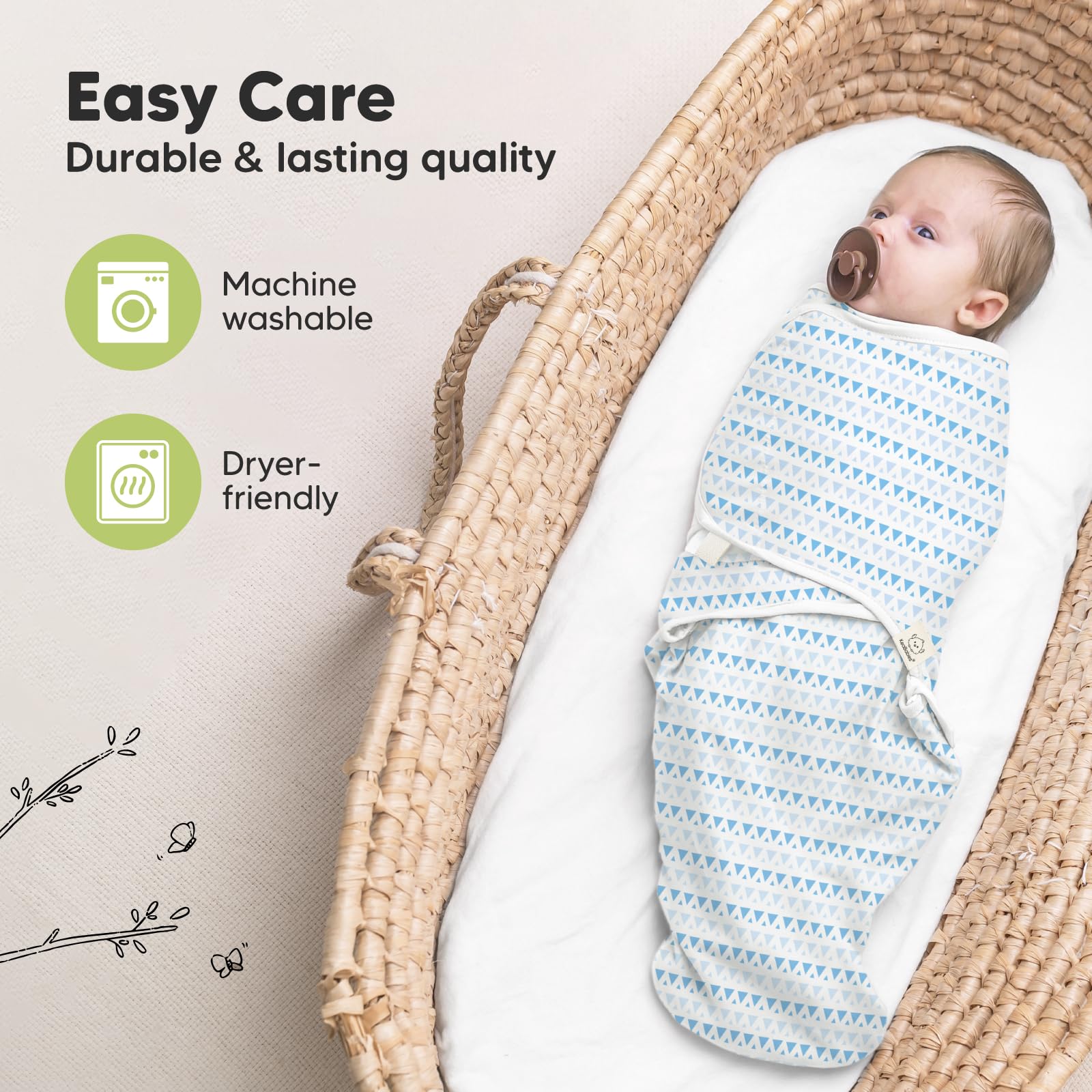 Foto 7 | Sacos De Dormir Para Bebés Swaddle, Paquete De 3, Keababies, Orgánicos, De 0 A 3 Meses - Venta Internacional.