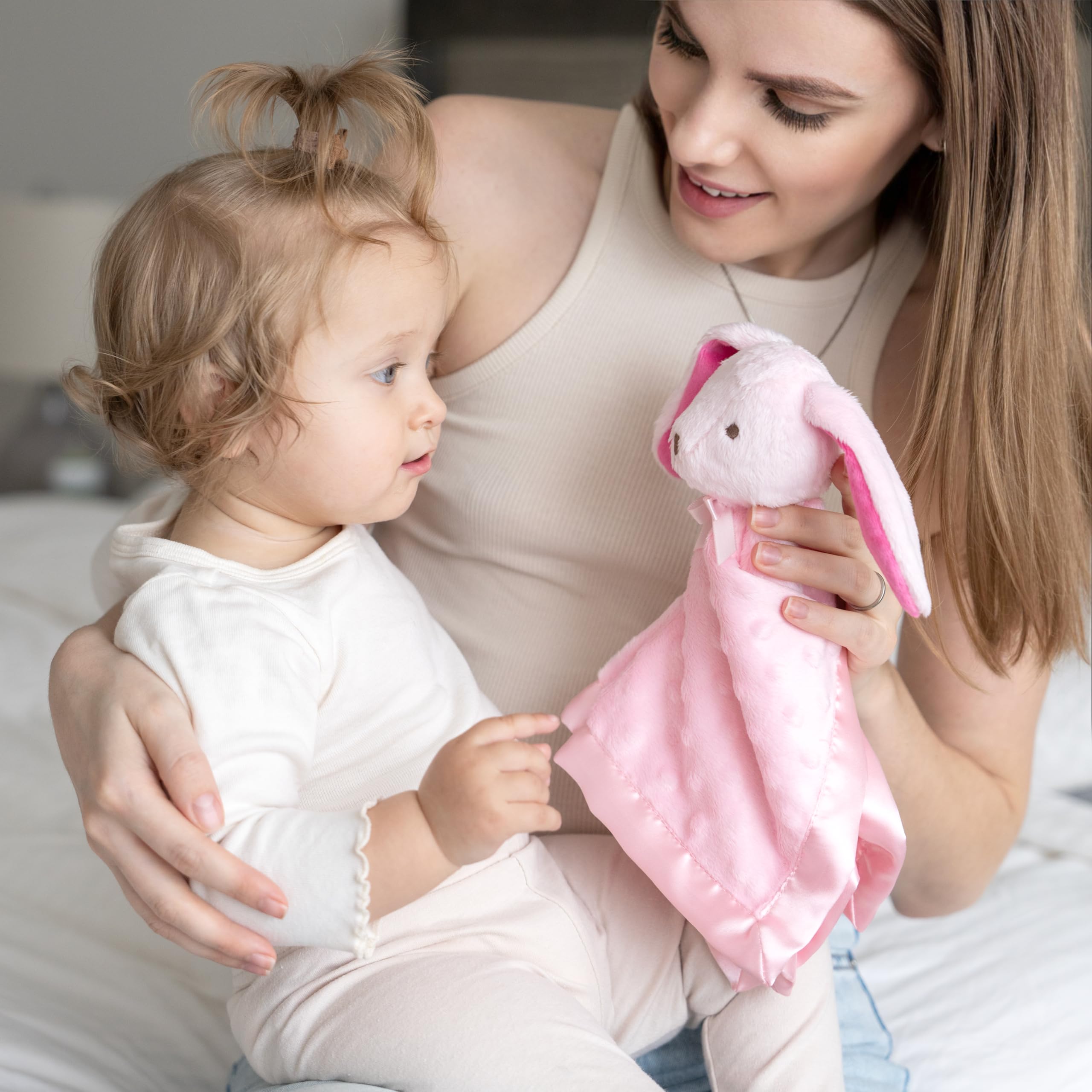 Foto 5 | Manta De Seguridad Sweetpea Baby Luxury Bunny Para Niña - Venta Internacional.