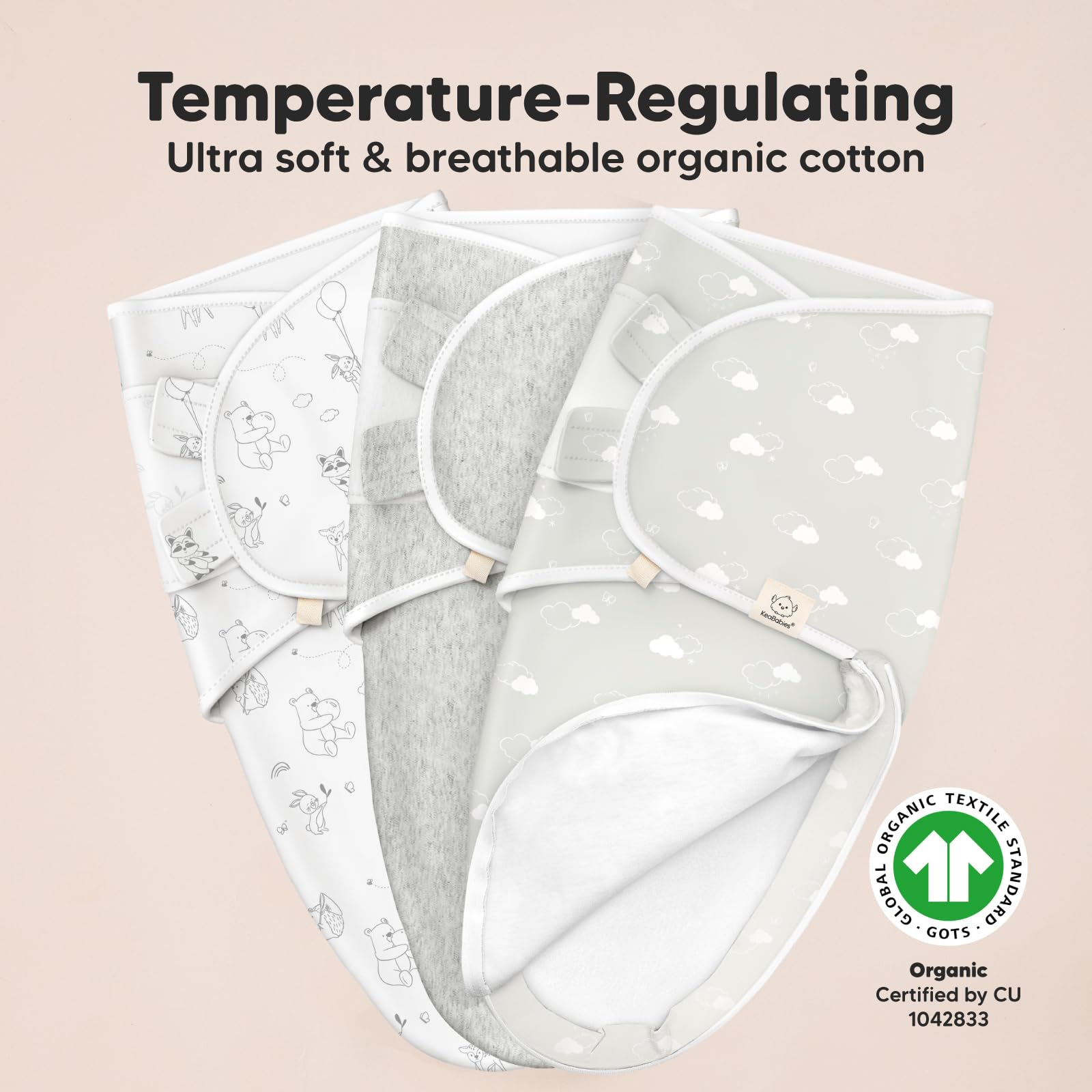 Foto 6 pulgar | Sacos de Dormir Para Bebés Keababies Aspire de 0 a 3 Meses Paquete de 3 - Venta Internacional