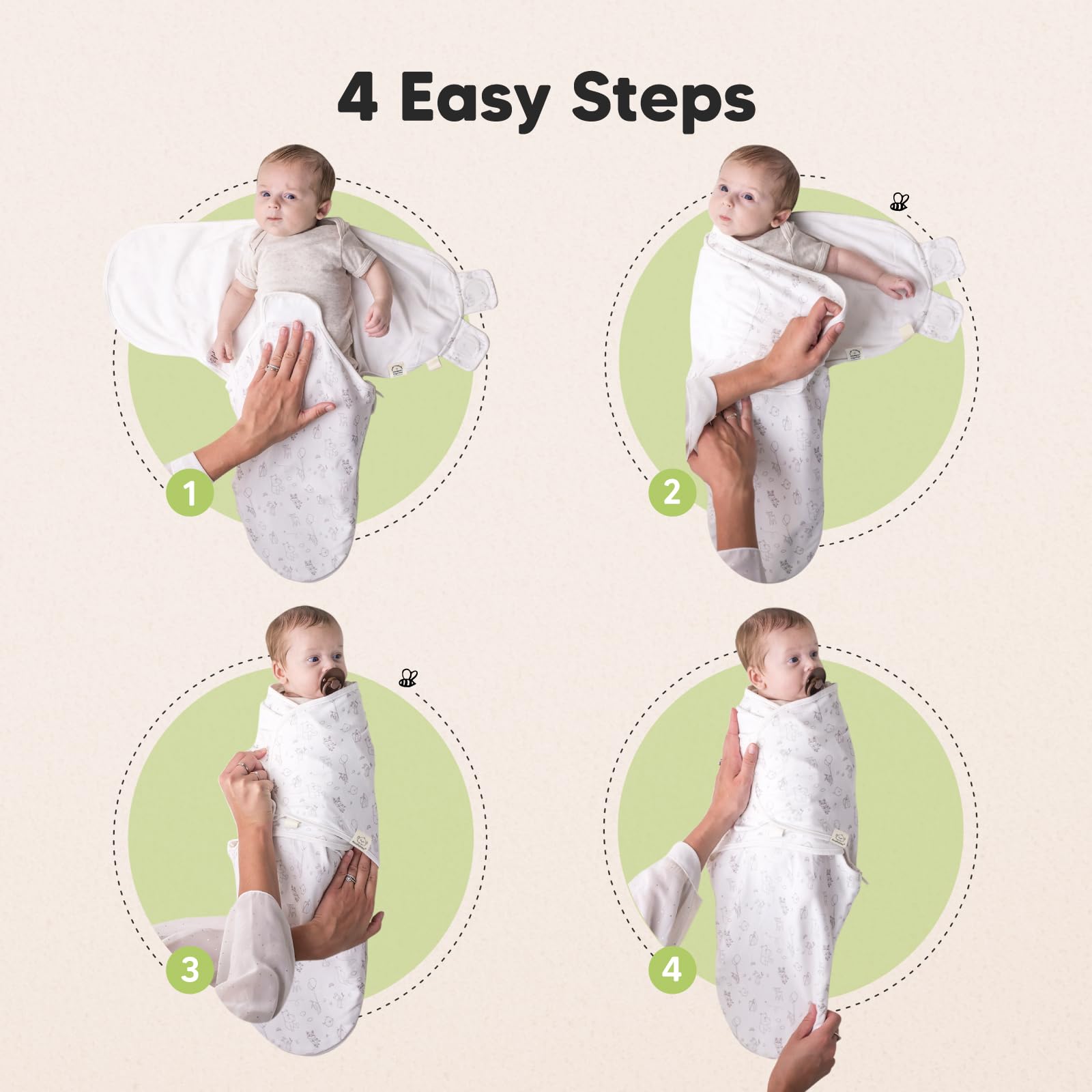 Foto 7 pulgar | Sacos de Dormir Para Bebés Keababies Aspire de 0 a 3 Meses Paquete de 3 - Venta Internacional