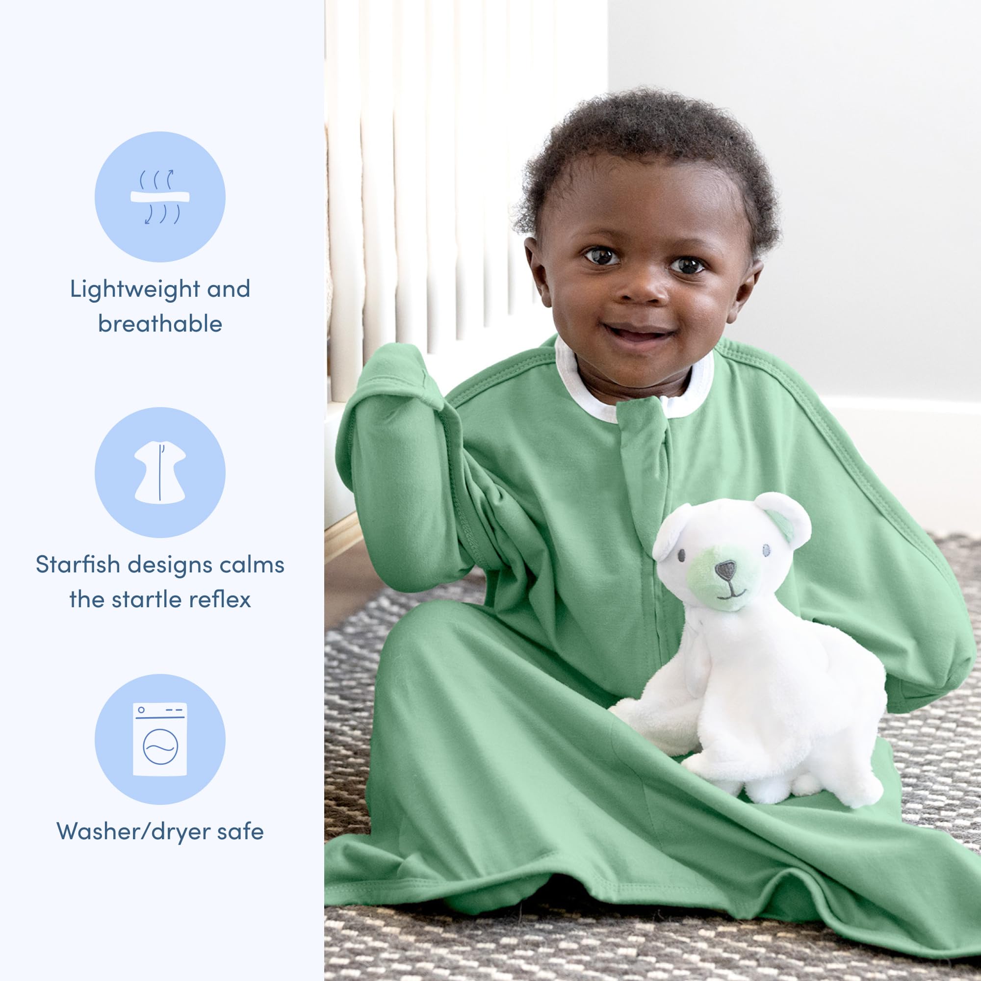 Foto 4 pulgar | Swaddle Sleepingbaby Zipadee-zip Transition Basil Small - Venta Internacional.