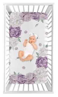 Foto 1 | Sábana Para Cuna Sweet Jojo Designs, Color Lavanda, Morado Y Floral - Venta Internacional.