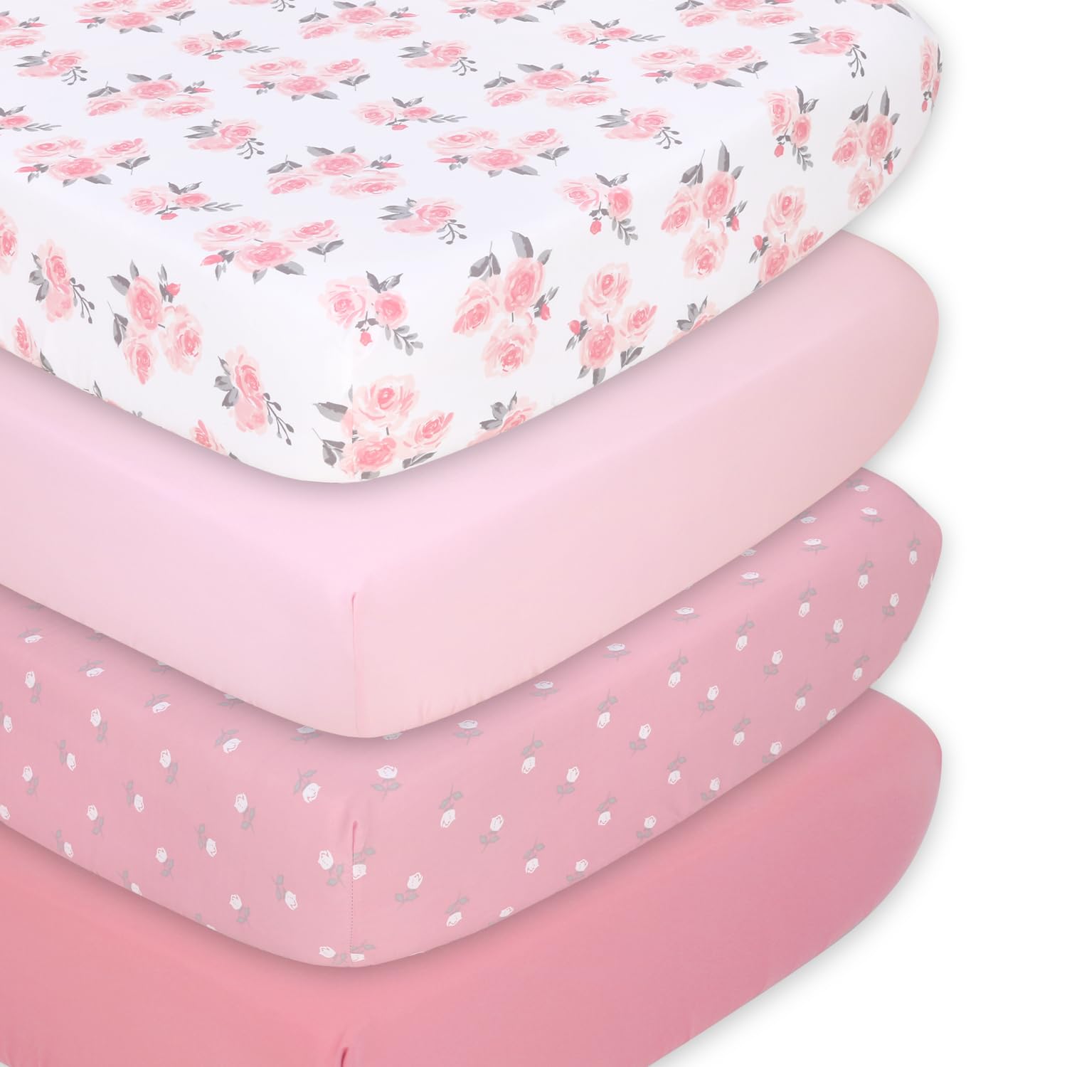 Juego De Sábanas Para Cuna The Peanutshell Super Soft Baby Girl Pink - Venta Internacional.