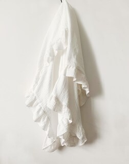 Foto 1 | Manta De Bebé De Muselina De Algodón Suave Y Transpirable Con Borde Con Volantes - Venta Internacional.