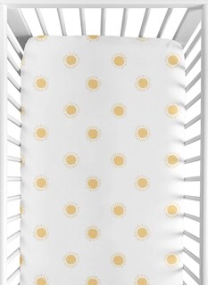 Foto 1 | Sábana Para Cuna Sweet Jojo Designs Con Estampado Bohemio, Blanco/amarillo - Venta Internacional.