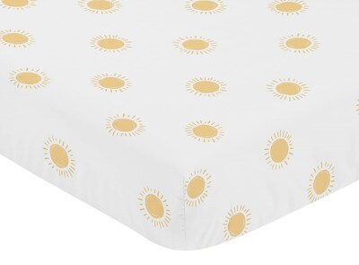 Foto 3 | Sábana Para Cuna Sweet Jojo Designs Con Estampado Bohemio, Blanco/amarillo - Venta Internacional.