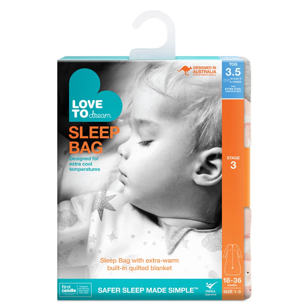 Foto 8 pulgar | Saco de Dormir Love To Dream Rosa Extra Cálido para Niños de 18 a 36 Meses - Venta Internacional