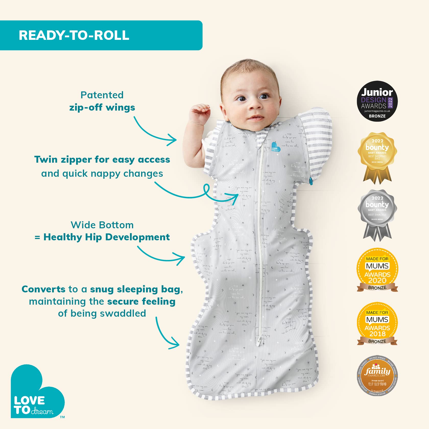 Foto 6 | Bolsa de Transición Swaddle Love To Dream Swaddle Up Extra Cálida - Venta Internacional