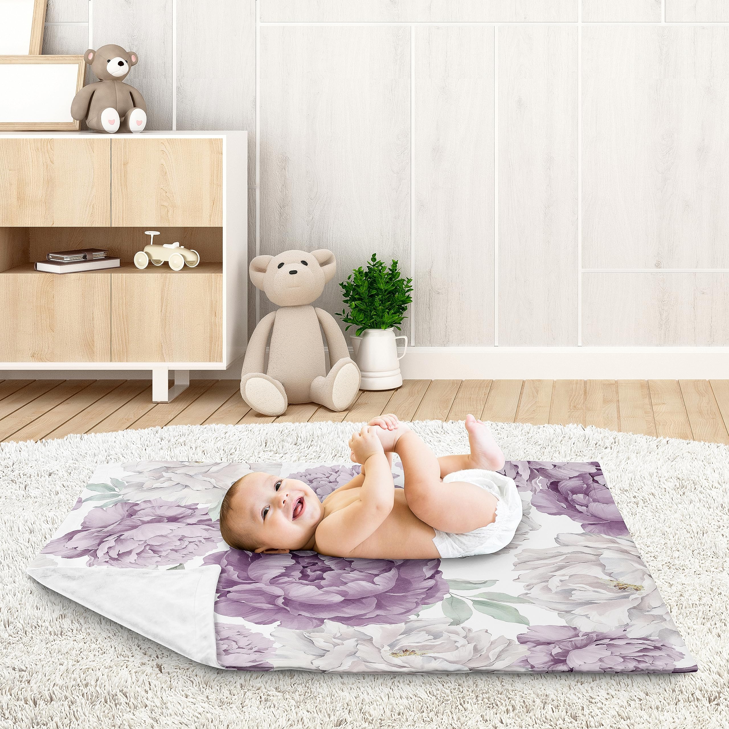 Foto 4 pulgar | Manta Sweet Jojo Designs Morada-Venta Internacional