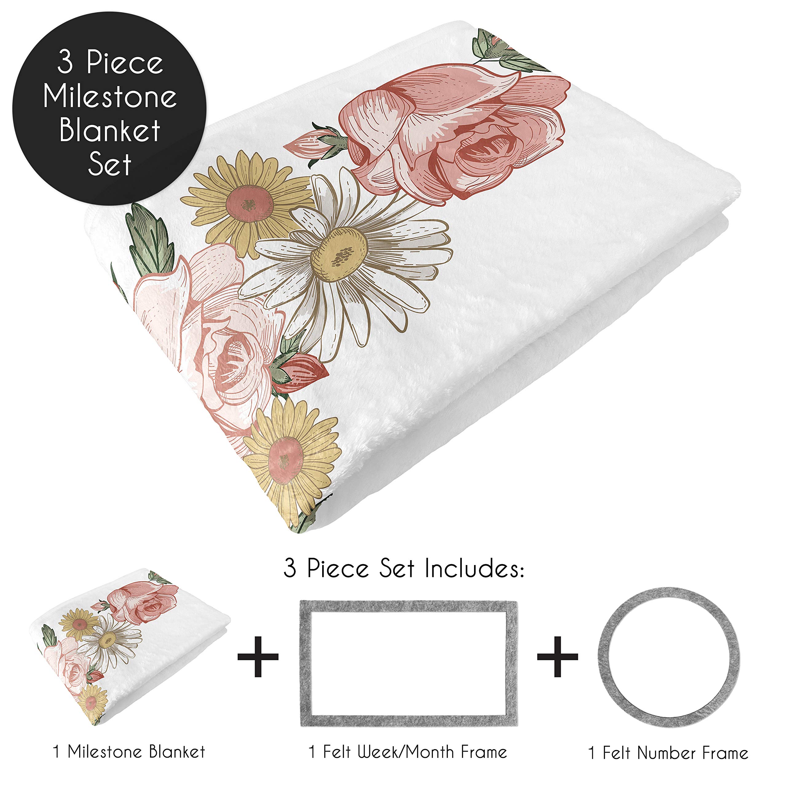 Foto 2 | Manta Milestone Sweet Jojo Designs Diseño Floral Vintage Bohemio - Venta Internacional