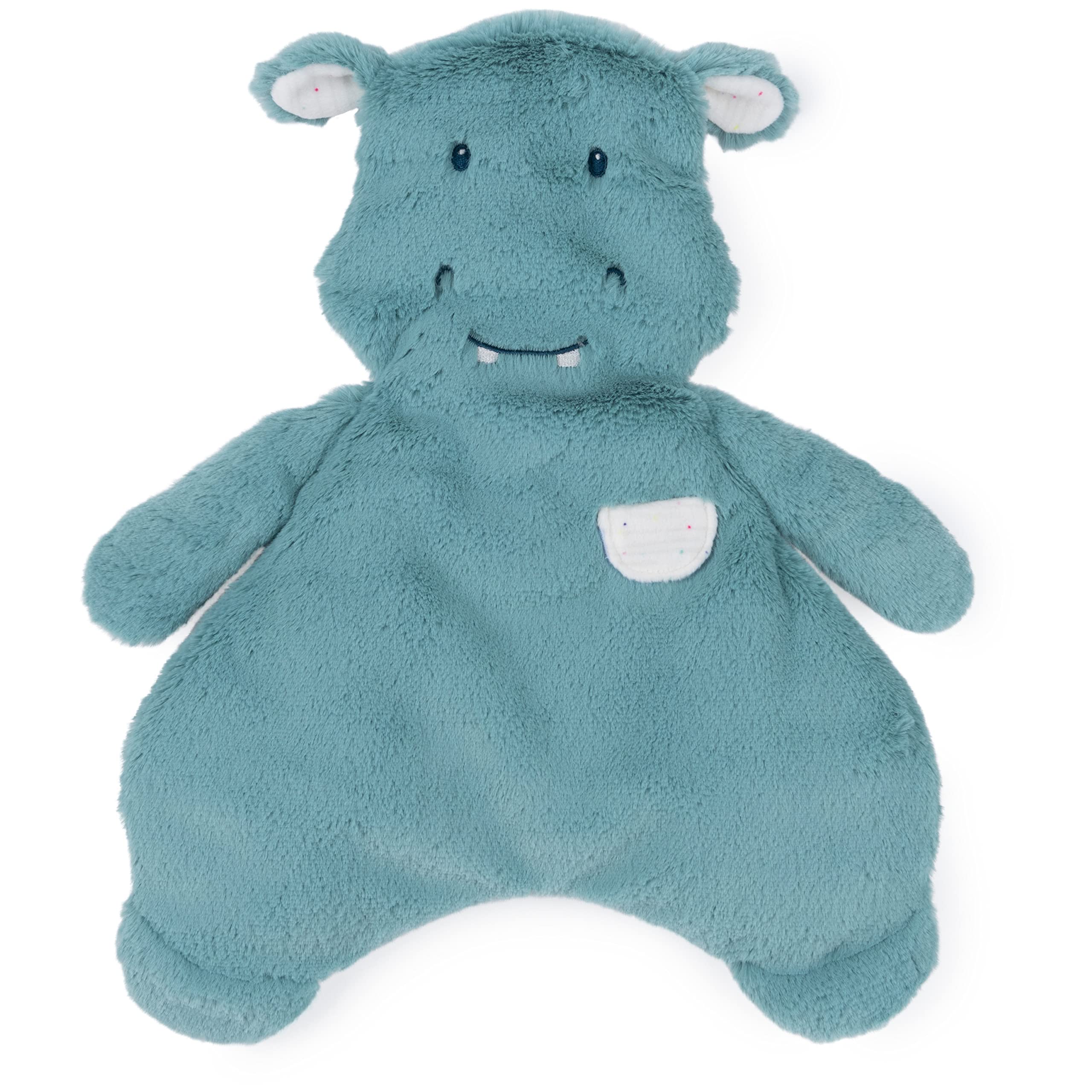 Foto 2 pulgar | Manta De Felpa Gund Baby Oh So Snuggly Hippo Lovey, 14 Pulgadas, Color Verde Azulado - Venta Internacional.