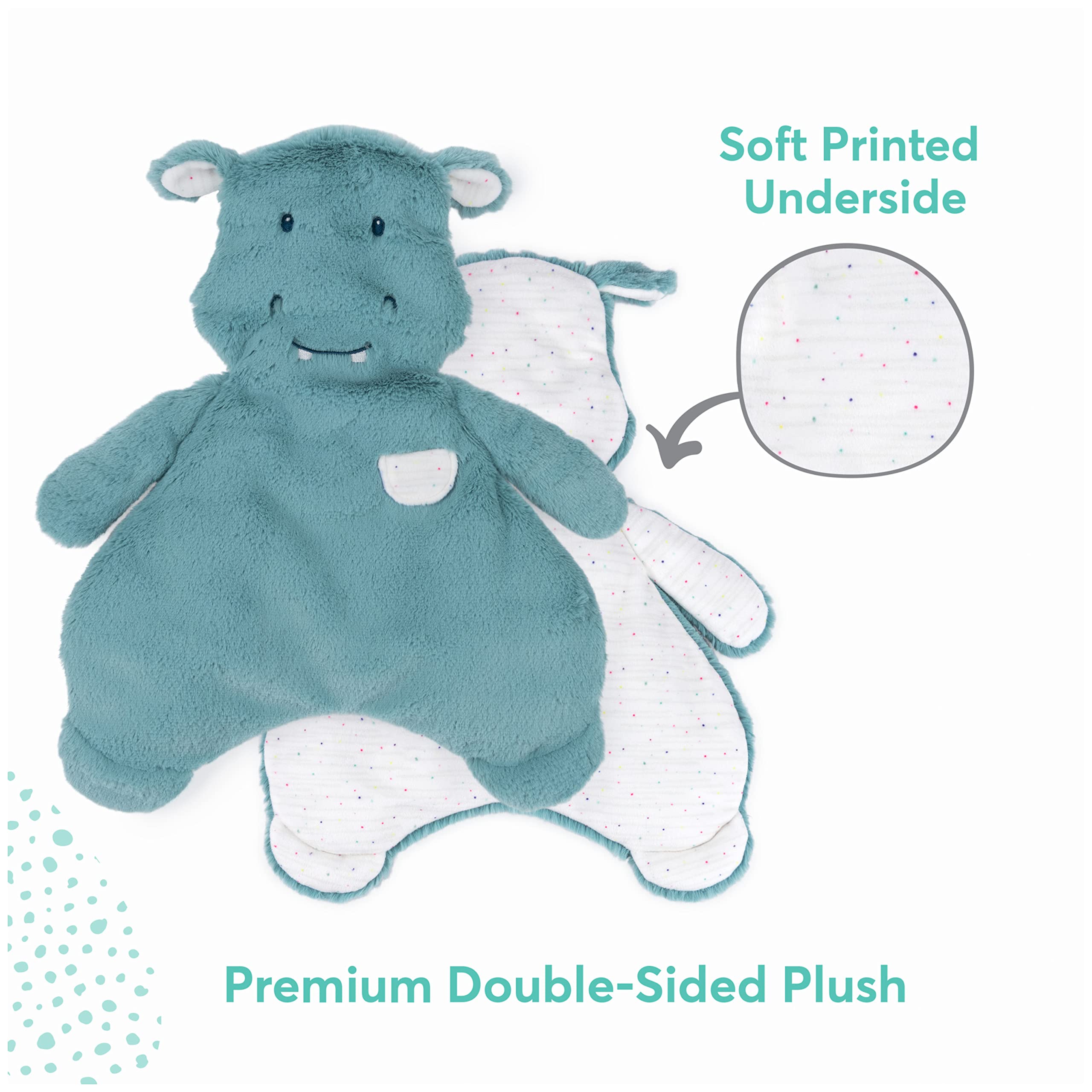 Foto 2 | Manta De Felpa Gund Baby Oh So Snuggly Hippo Lovey, 14 Pulgadas, Color Verde Azulado - Venta Internacional.