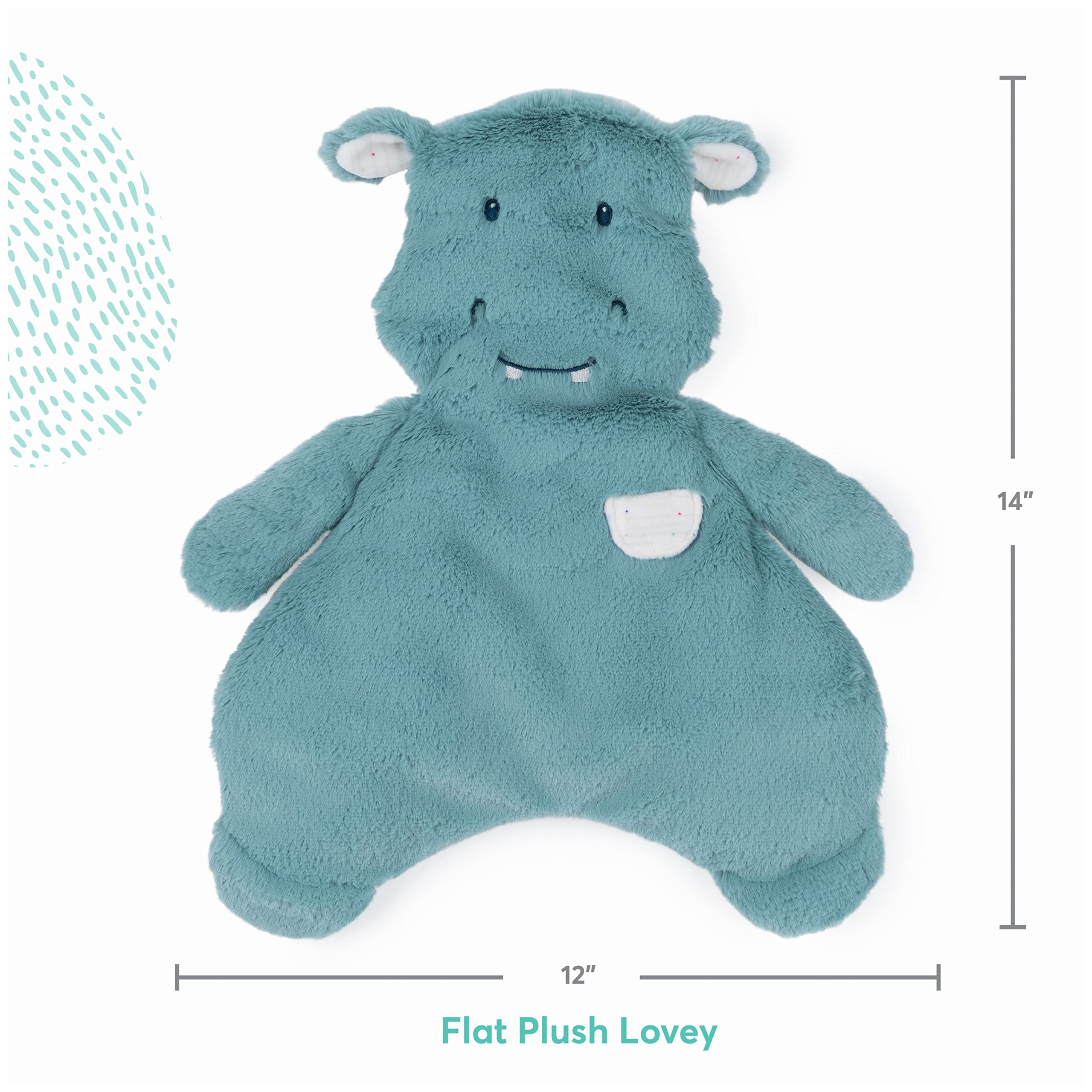 Foto 4 pulgar | Manta De Felpa Gund Baby Oh So Snuggly Hippo Lovey, 14 Pulgadas, Color Verde Azulado - Venta Internacional.