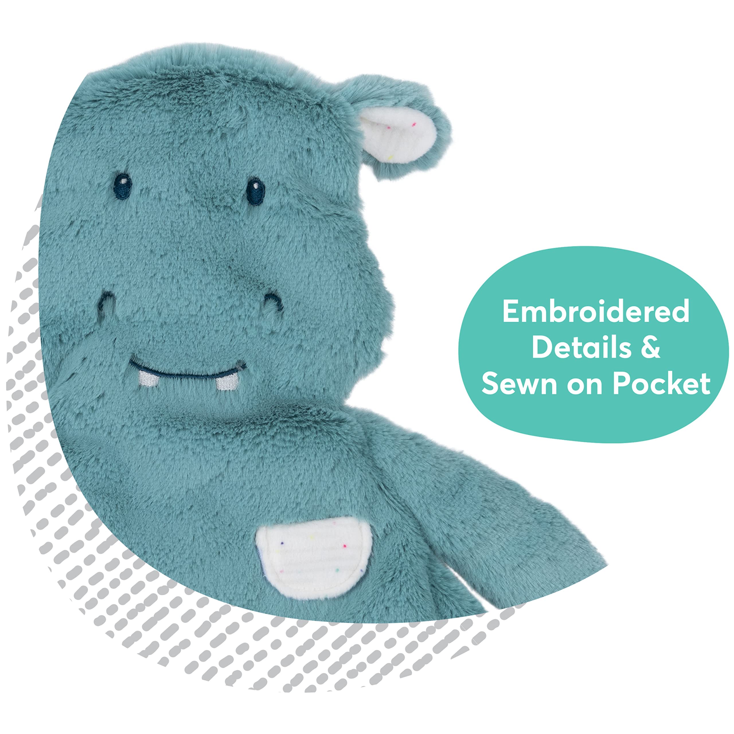 Foto 4 | Manta De Felpa Gund Baby Oh So Snuggly Hippo Lovey, 14 Pulgadas, Color Verde Azulado - Venta Internacional.