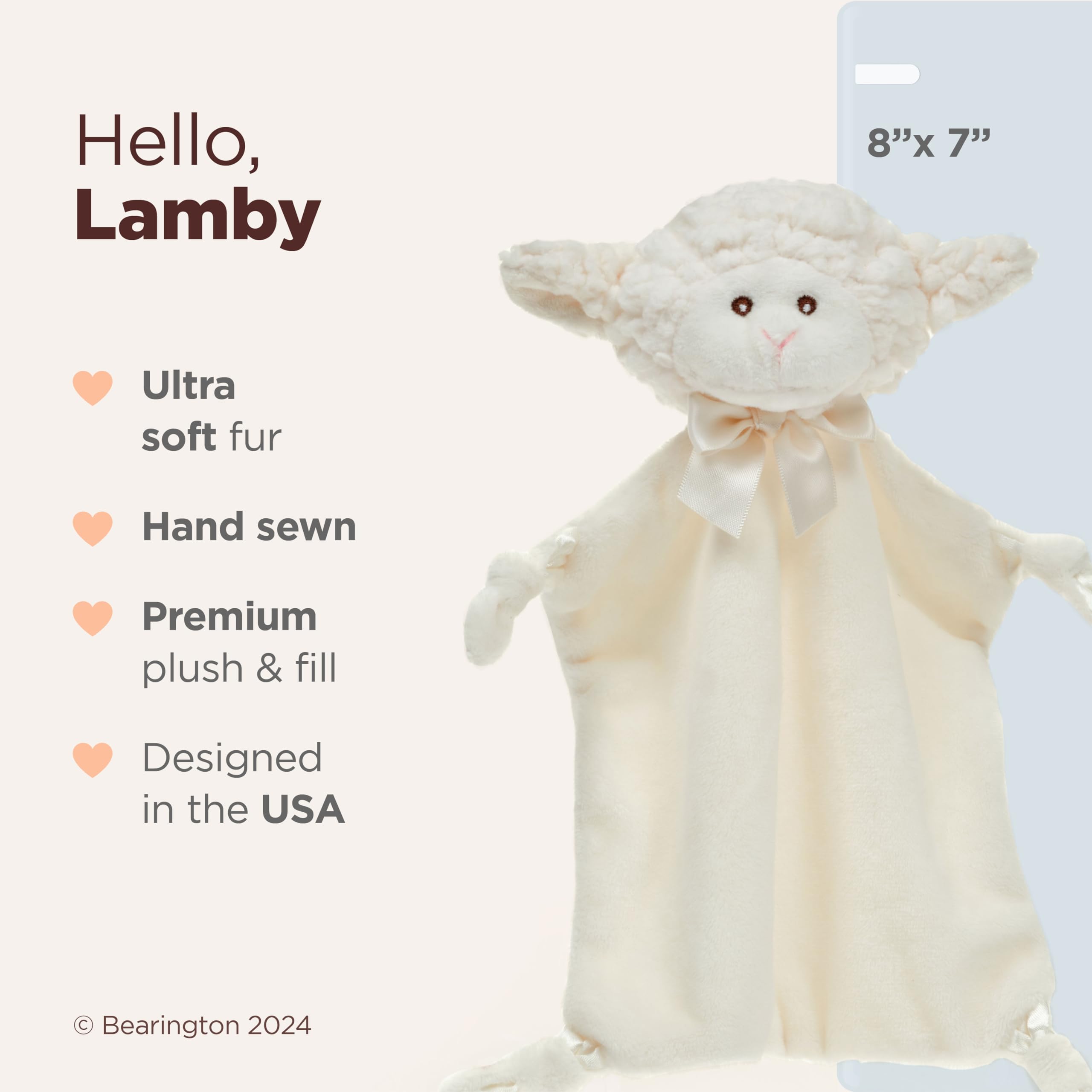 Foto 3 pulgar | Peluche Bearington Baby Wee Lamby Lamby Lamb 20x18 Cm - Venta Internacional.