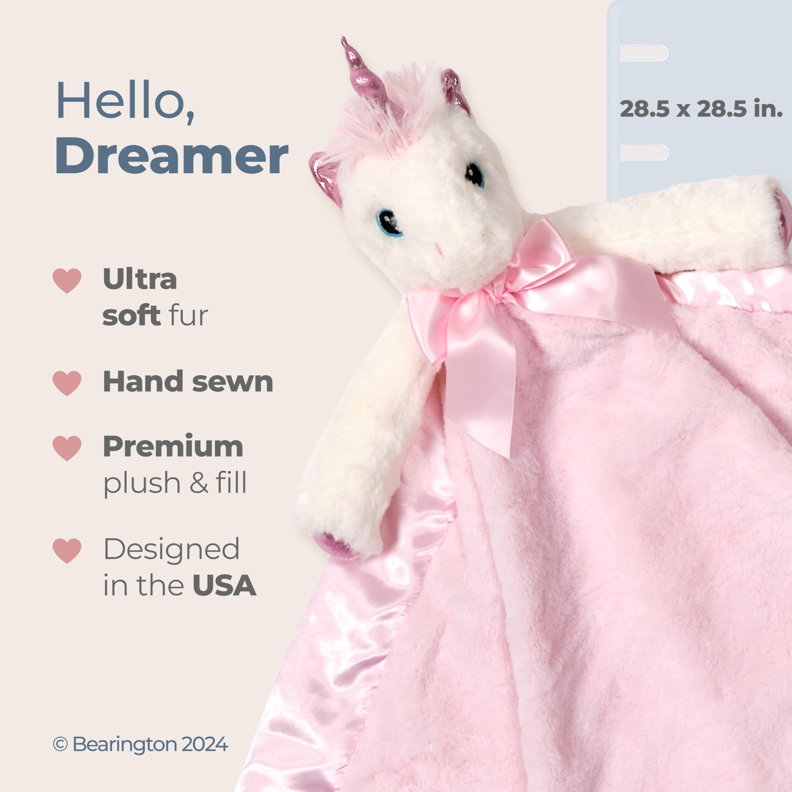 Foto 3 pulgar | Manta De Seguridad Bearington Baby Cuddle Me Dreamer Unicorn - Venta Internacional.