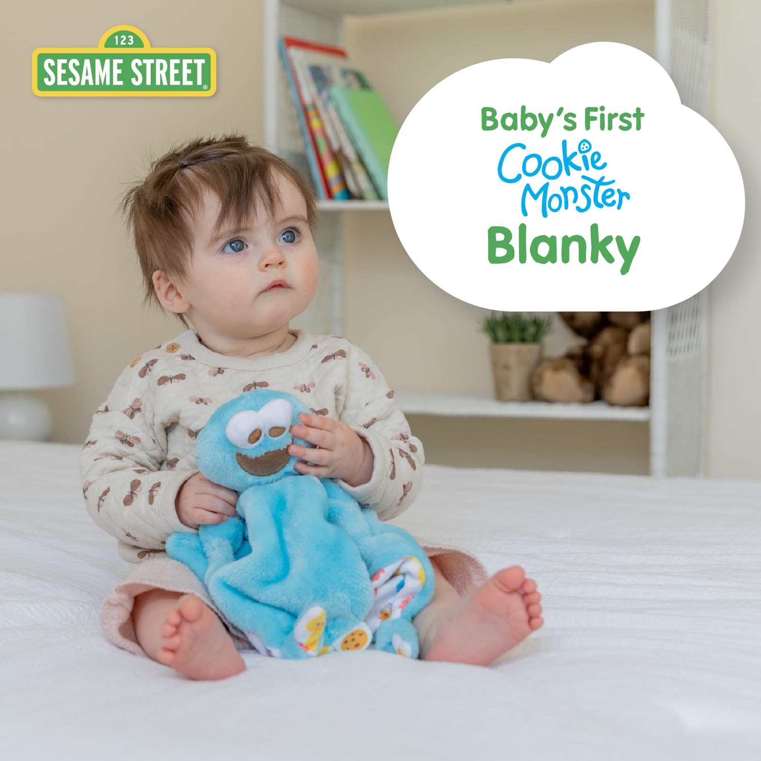 Foto 3 pulgar | Blanky Kids Preferred Sesame Street Cookie Monster Para Bebés - Venta Internacional.