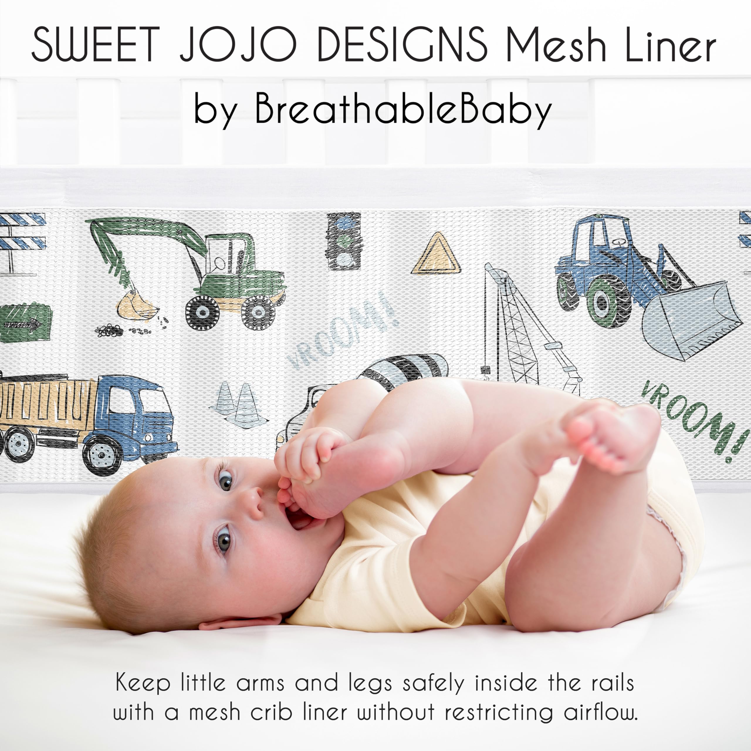 Foto 4 pulgar | Forro De Malla Para Cuna Sweet Jojo Designs + Breathablebaby - Venta Internacional.