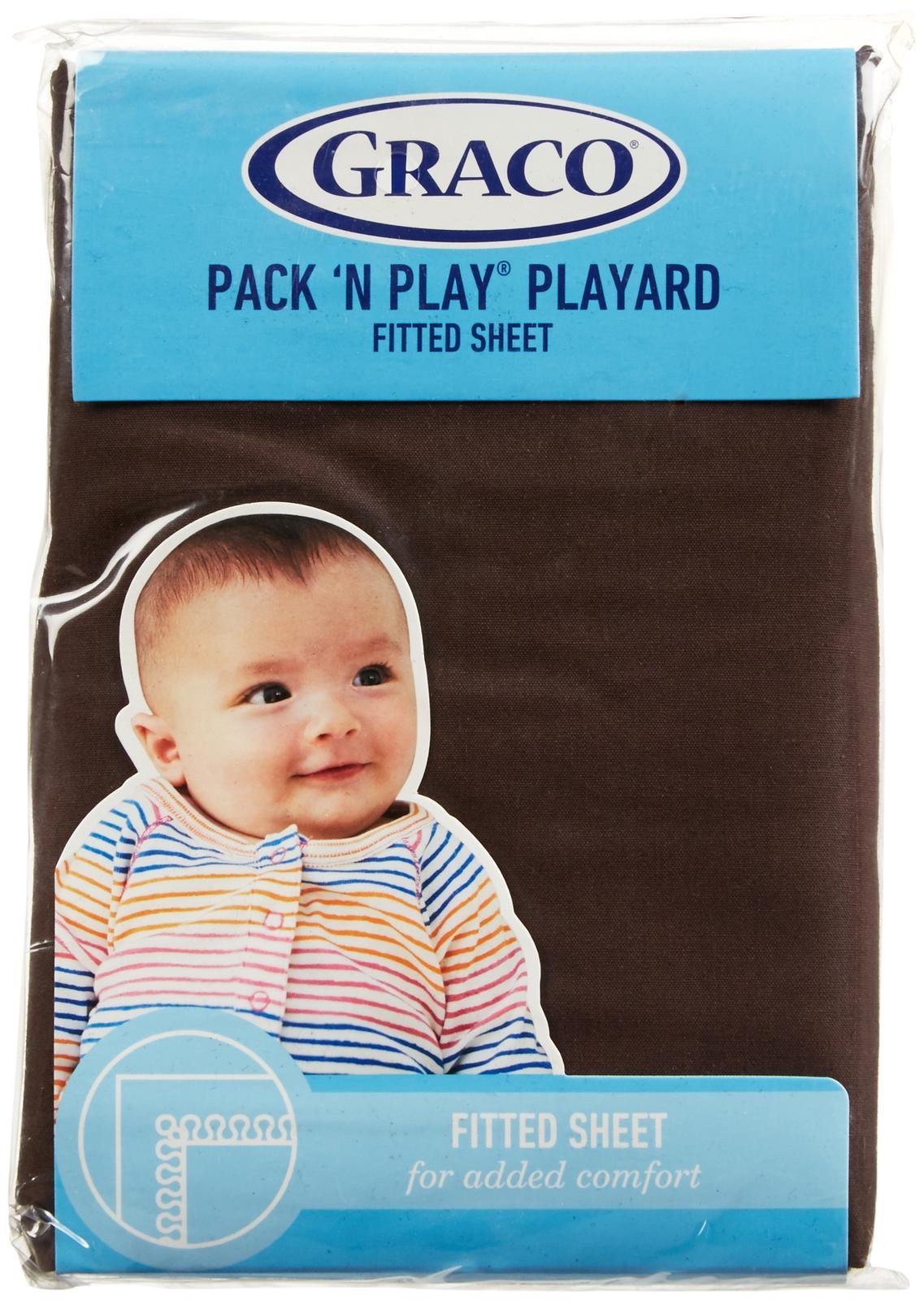 Foto 2 pulgar | Sábana Playard Graco Pack 'n Play, Color Marrón Chocolate, 27 X 39 Cm - Venta Internacional.