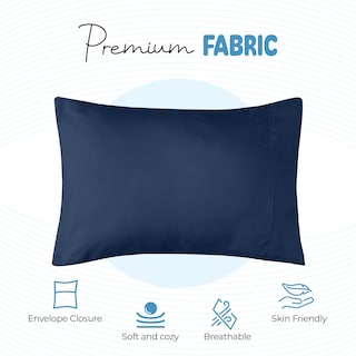 Foto 3 | Fundas De Almohada Utopia Bedding Para Niños Pequeños, 13 X 18 Cm, Paquete De 2, Color Azul Marino - Venta Internacio