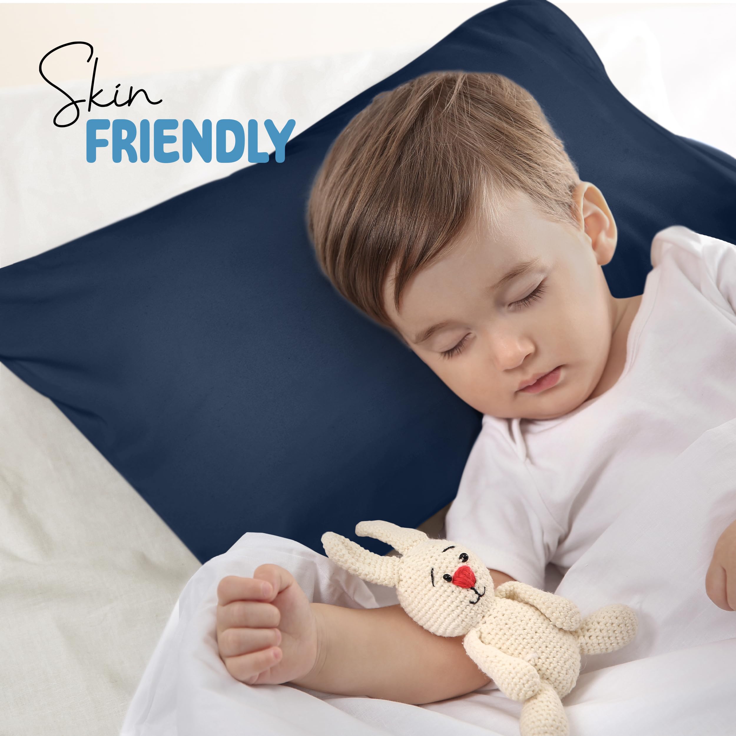 Foto 4 | Fundas De Almohada Utopia Bedding Para Niños Pequeños, 13 X 18 Cm, Paquete De 2, Color Azul Marino - Venta Internacio