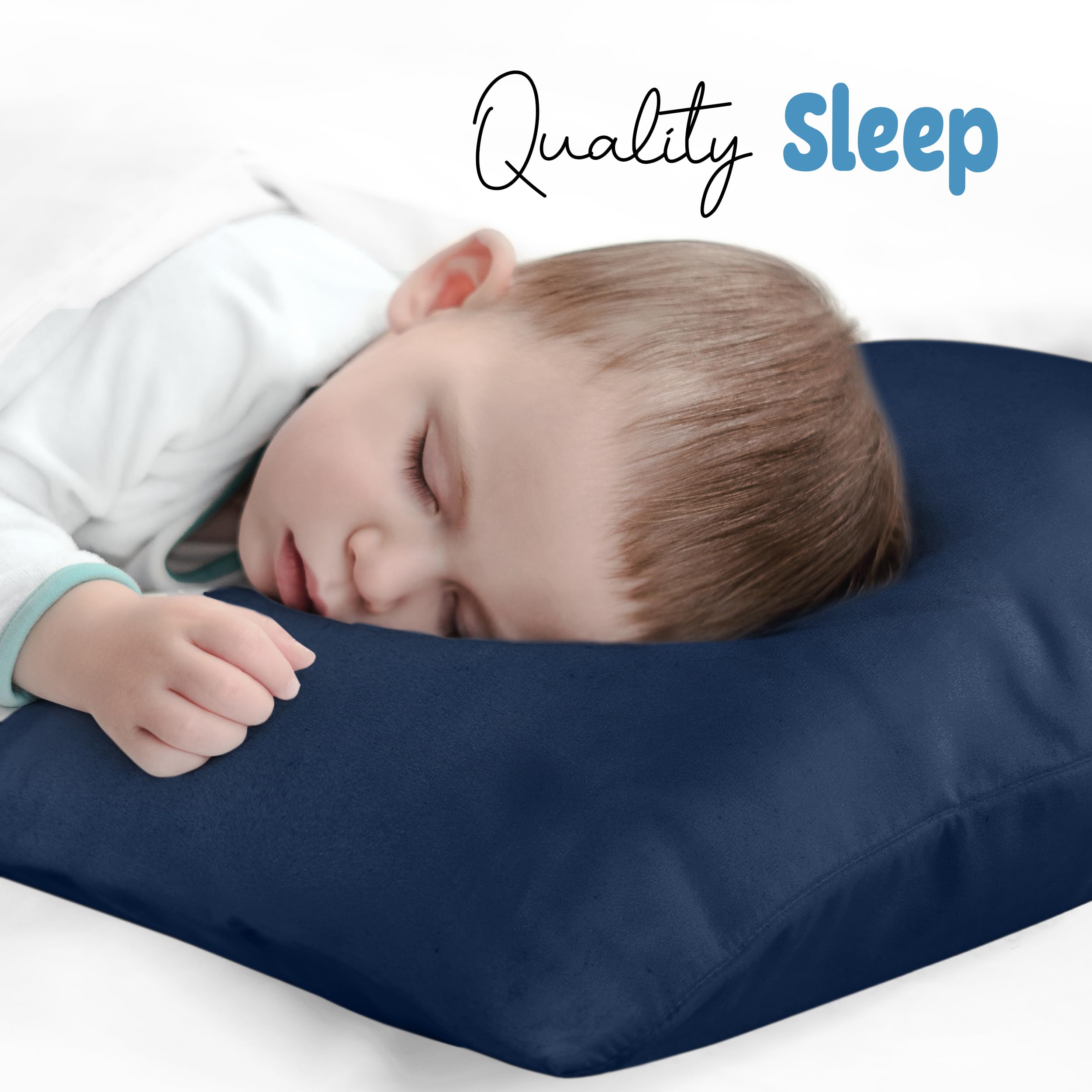 Foto 6 | Fundas De Almohada Utopia Bedding Para Niños Pequeños, 13 X 18 Cm, Paquete De 2, Color Azul Marino - Venta Internacio