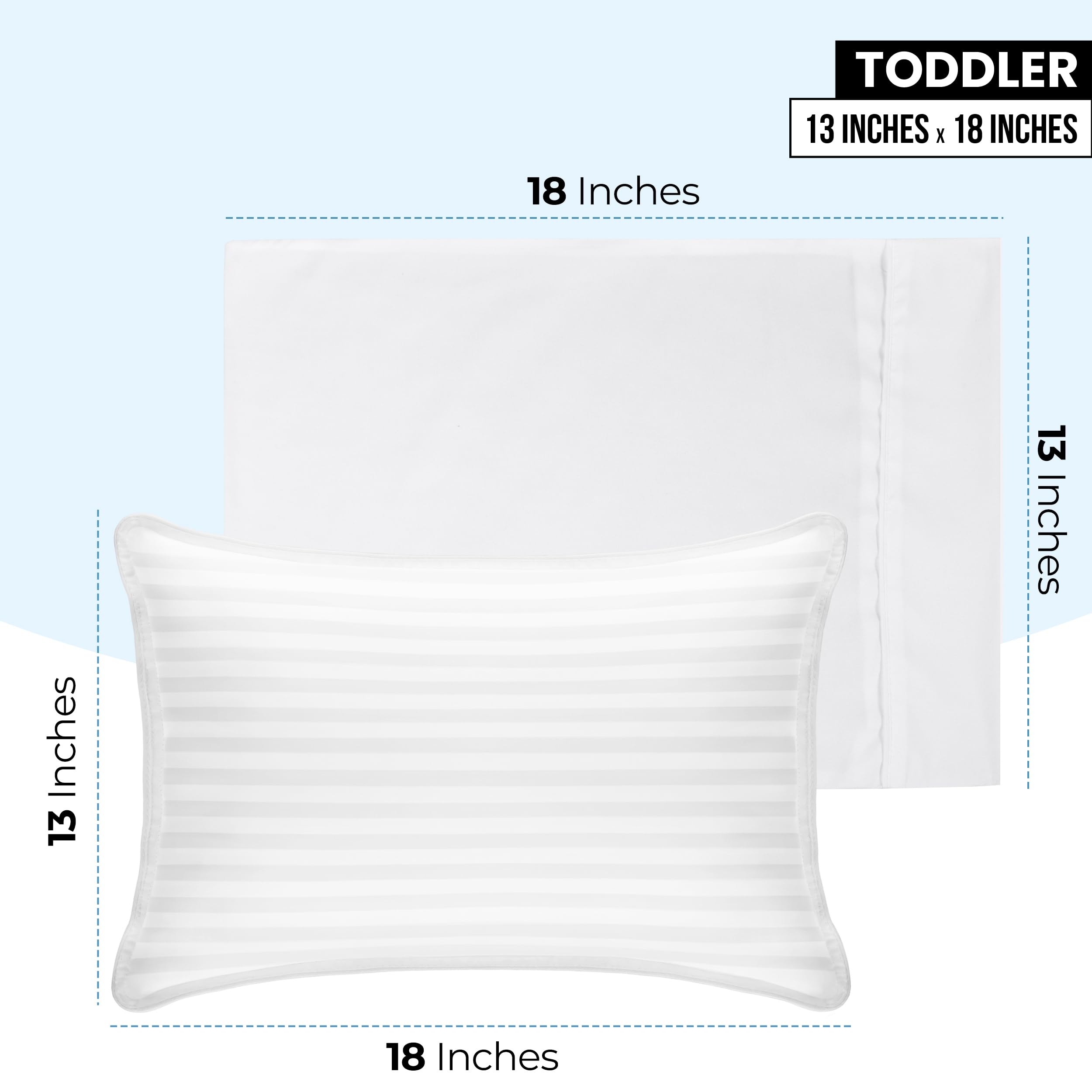 Foto 3 pulgar | Fundas De Almohada Utopia Bedding Para Niños Pequeños De 13 X 18 Cm, 2 Unidades, Color Blanco - Venta Internacional.