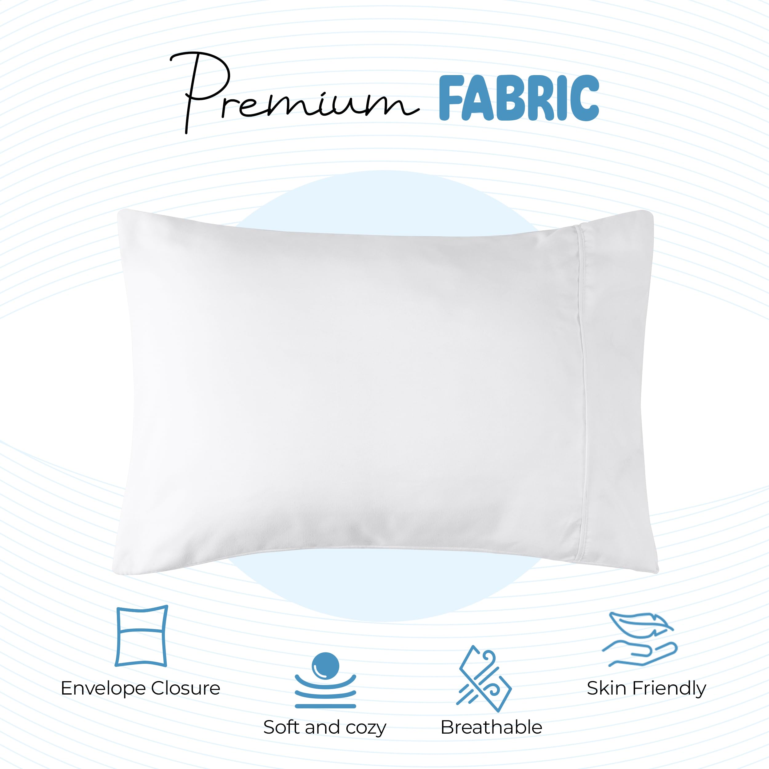 Foto 4 pulgar | Fundas De Almohada Utopia Bedding Para Niños Pequeños De 13 X 18 Cm, 2 Unidades, Color Blanco - Venta Internacional.
