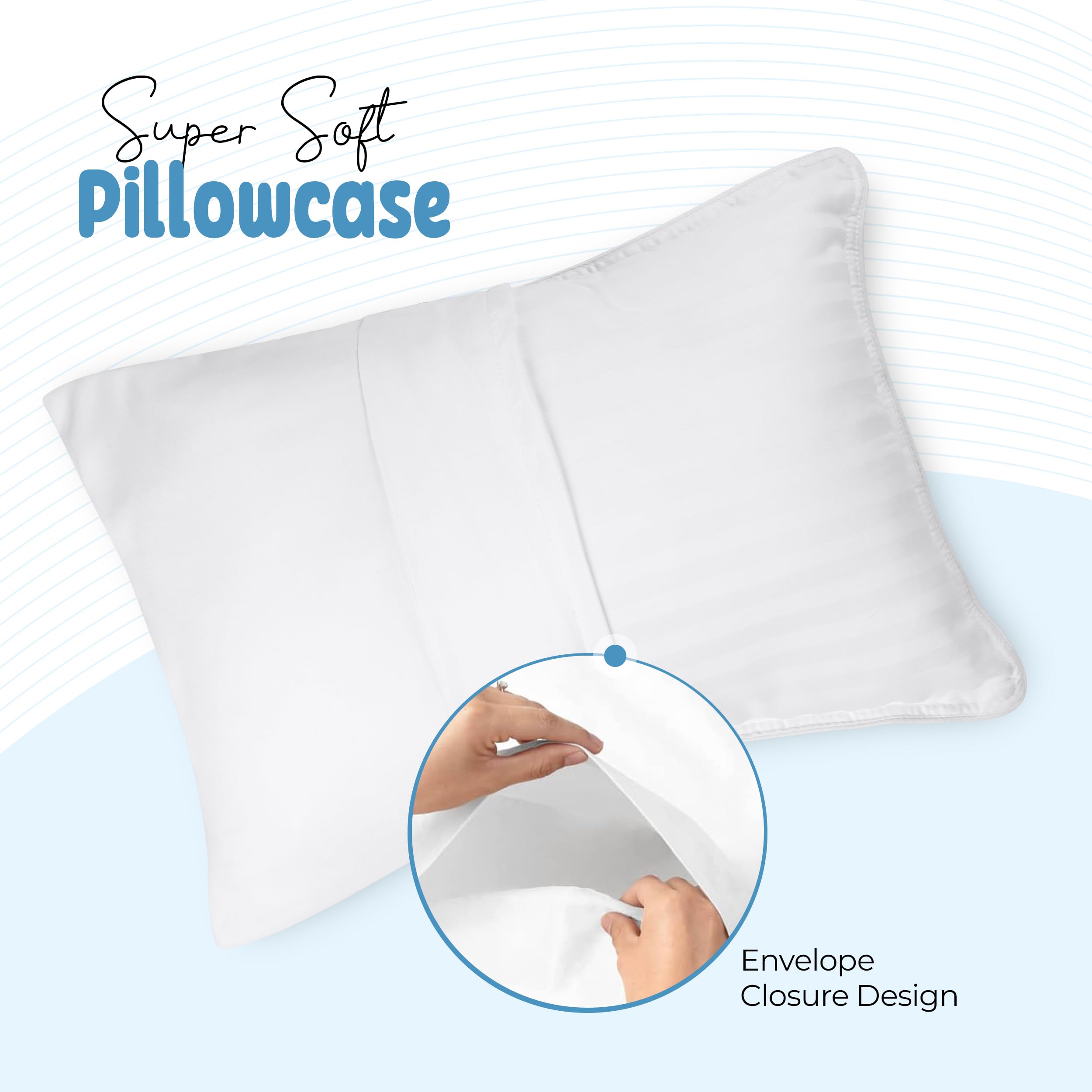 Foto 6 pulgar | Fundas De Almohada Utopia Bedding Para Niños Pequeños De 13 X 18 Cm, 2 Unidades, Color Blanco - Venta Internacional.