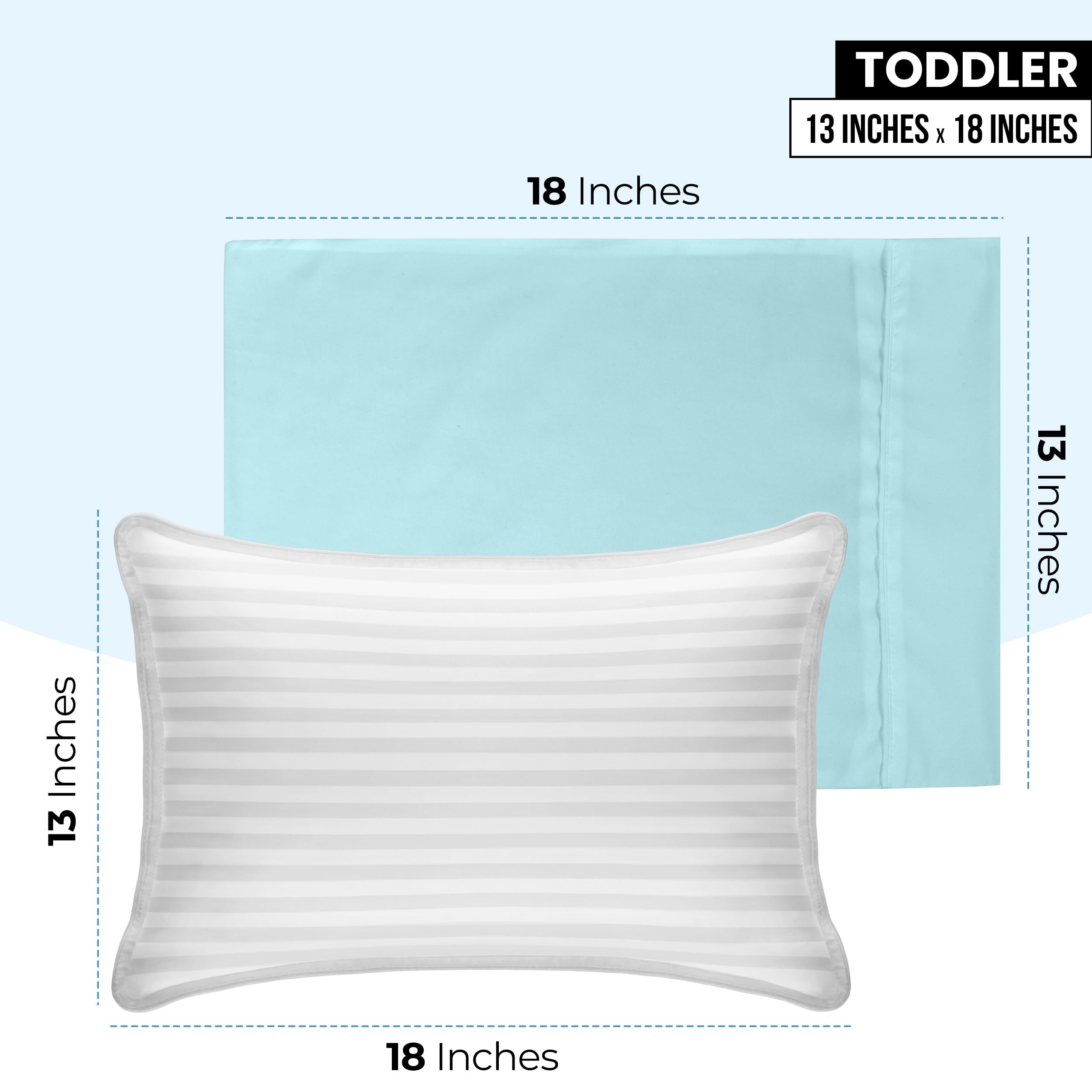 Foto 3 pulgar | Fundas De Almohada Utopia Bedding Para Niños Pequeños, 13 X 18 Cm, Paquete De 2 Unidades, Spa, Azul - Venta Internac