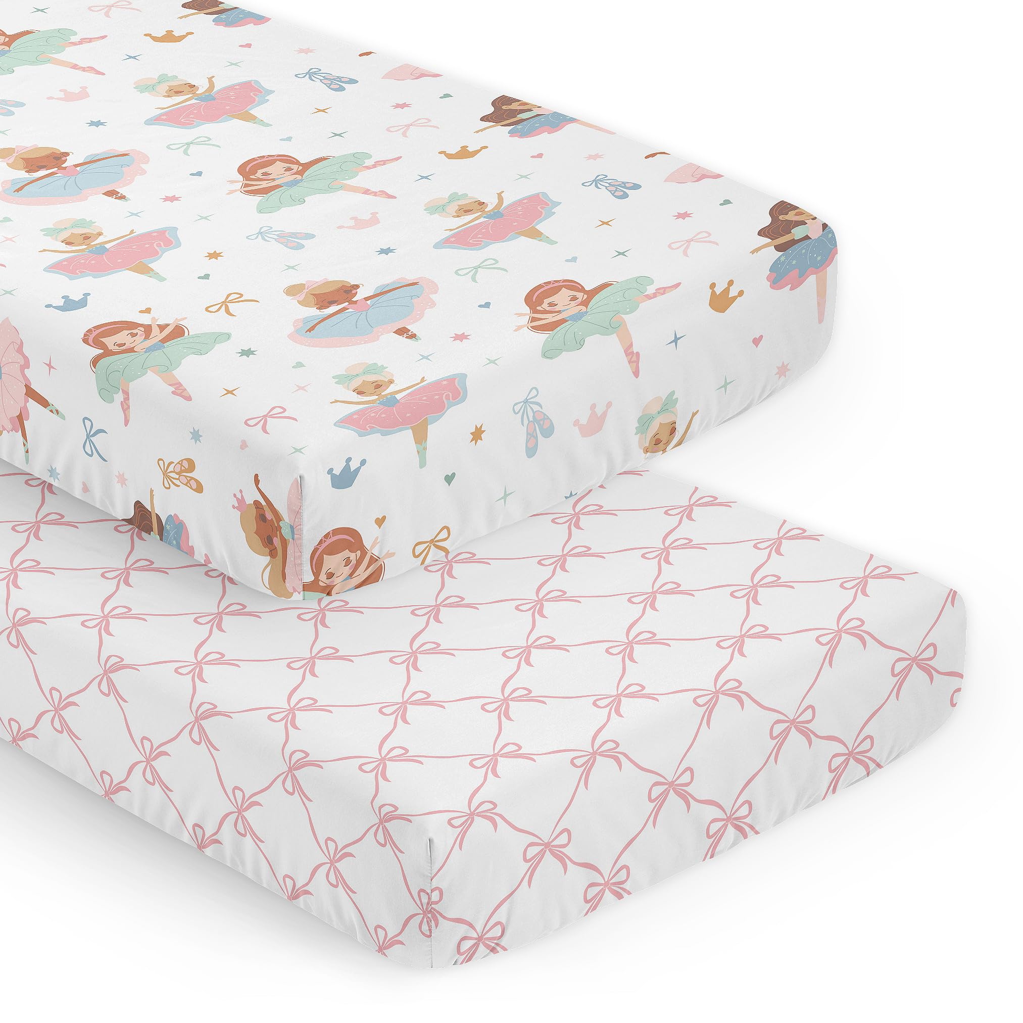 Juego De Sábanas Para Cuna Sweet Jojo Designs Ballerina And Bows Girl - Venta Internacional.