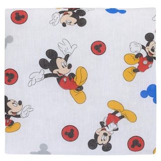 Foto 2 | Juego De Sábanas Disney Mickey Mouse De 2 Piezas Para Niños Pequeños, Azul, Rojo Y Amarillo - Venta Internacional.