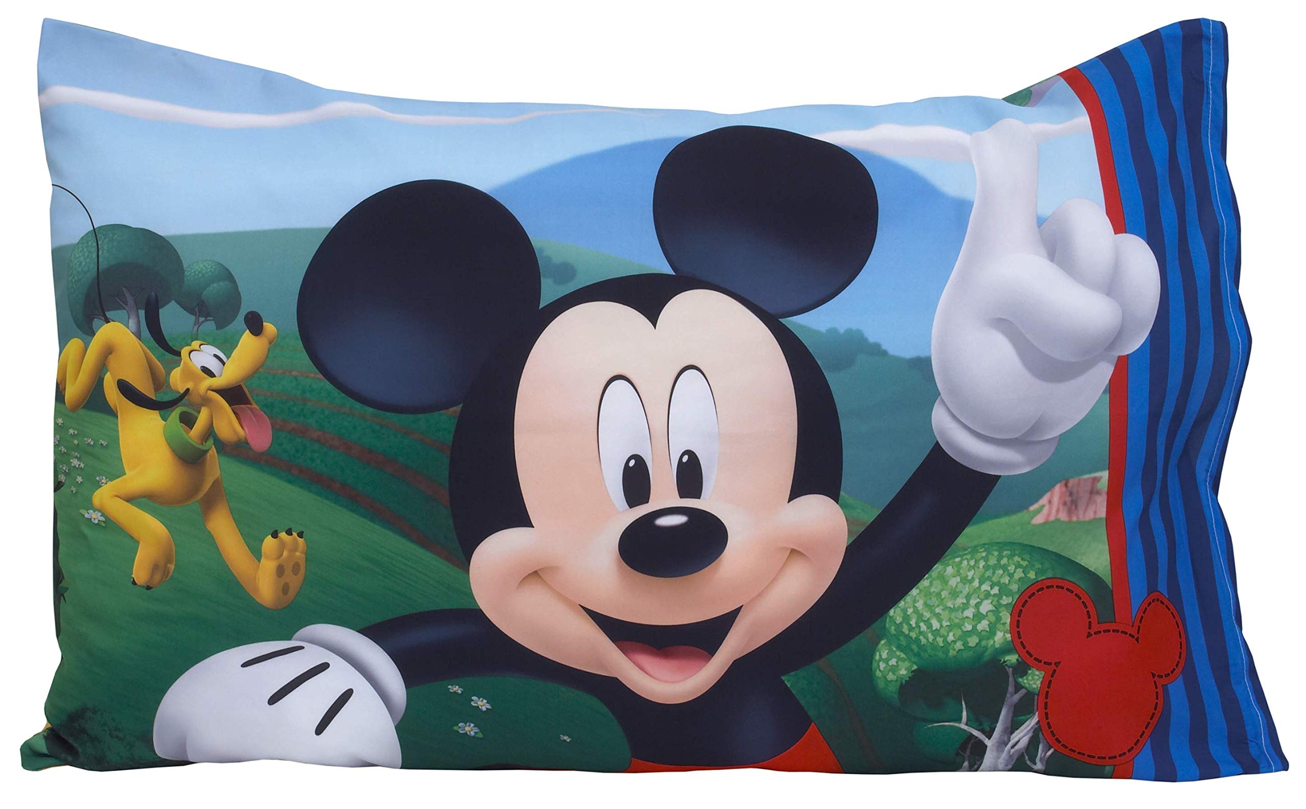 Foto 4 pulgar | Juego De Sábanas Disney Mickey Mouse De 2 Piezas Para Niños Pequeños, Azul, Rojo Y Amarillo - Venta Internacional.