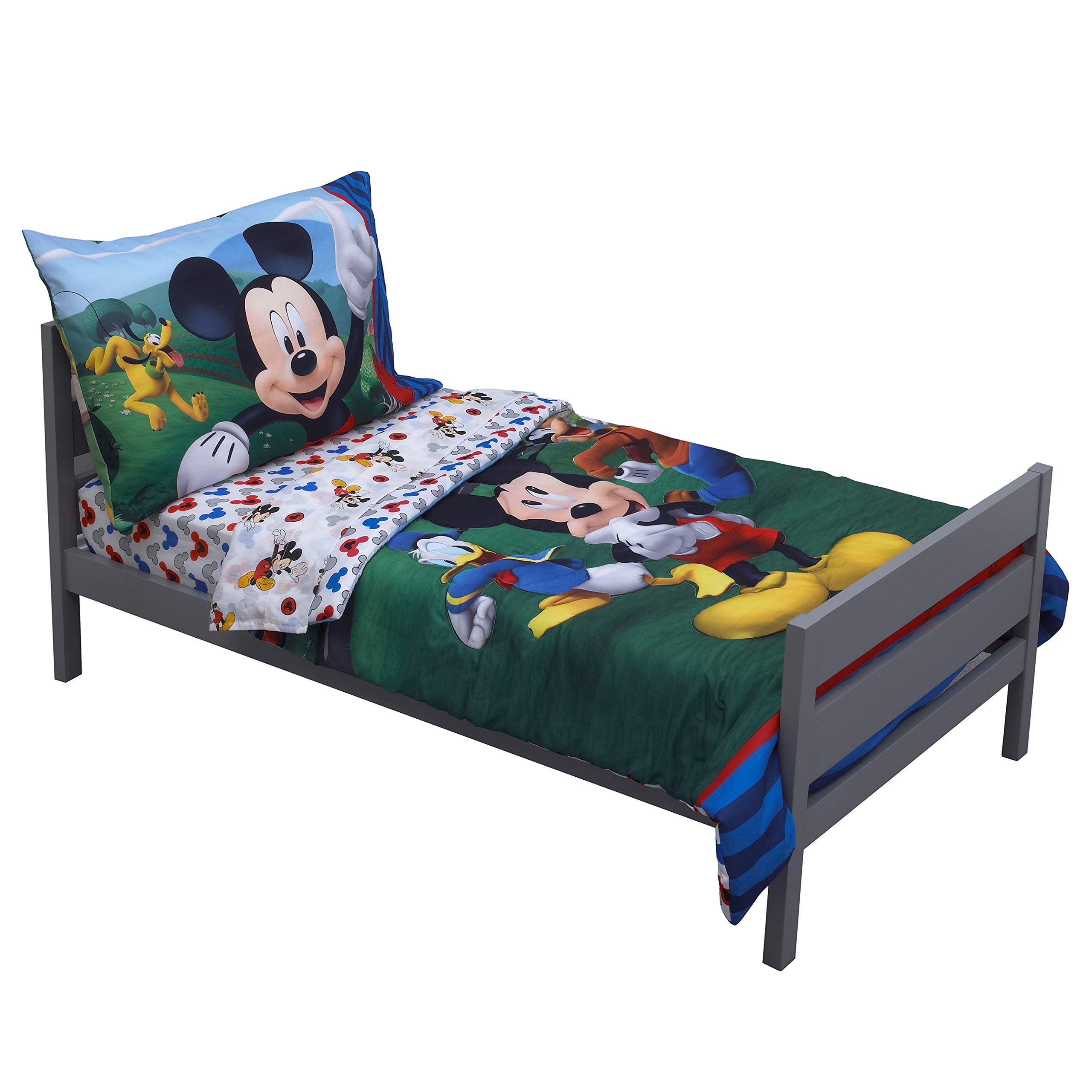 Foto 6 pulgar | Juego De Sábanas Disney Mickey Mouse De 2 Piezas Para Niños Pequeños, Azul, Rojo Y Amarillo - Venta Internacional.