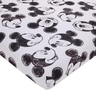 Foto 1 | Sábana Bajera Ajustable Para Minicuna Disney Mickey Mouse, Color Negro Antracita - Venta Internacional.