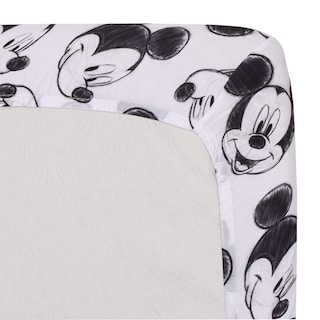Foto 4 | Sábana Bajera Ajustable Para Minicuna Disney Mickey Mouse, Color Negro Antracita - Venta Internacional.