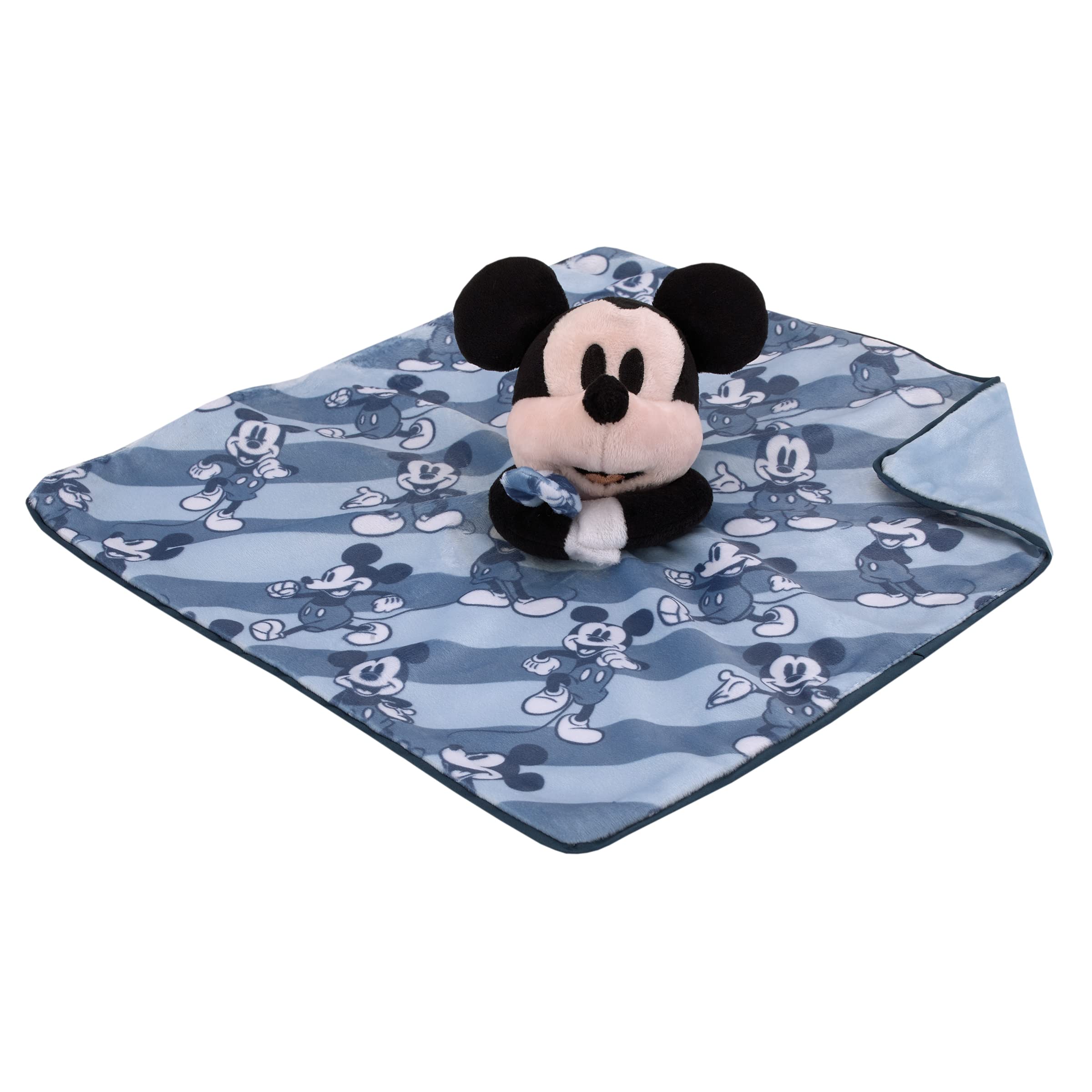 Foto 5 pulgar | Set De Mantas Disney Mickey Mouse Con Rayas Azules Y Azul Marino Para Bebé - Venta Internacional.