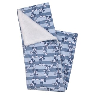 Foto 5 | Set De Mantas Disney Mickey Mouse Con Rayas Azules Y Azul Marino Para Bebé - Venta Internacional.