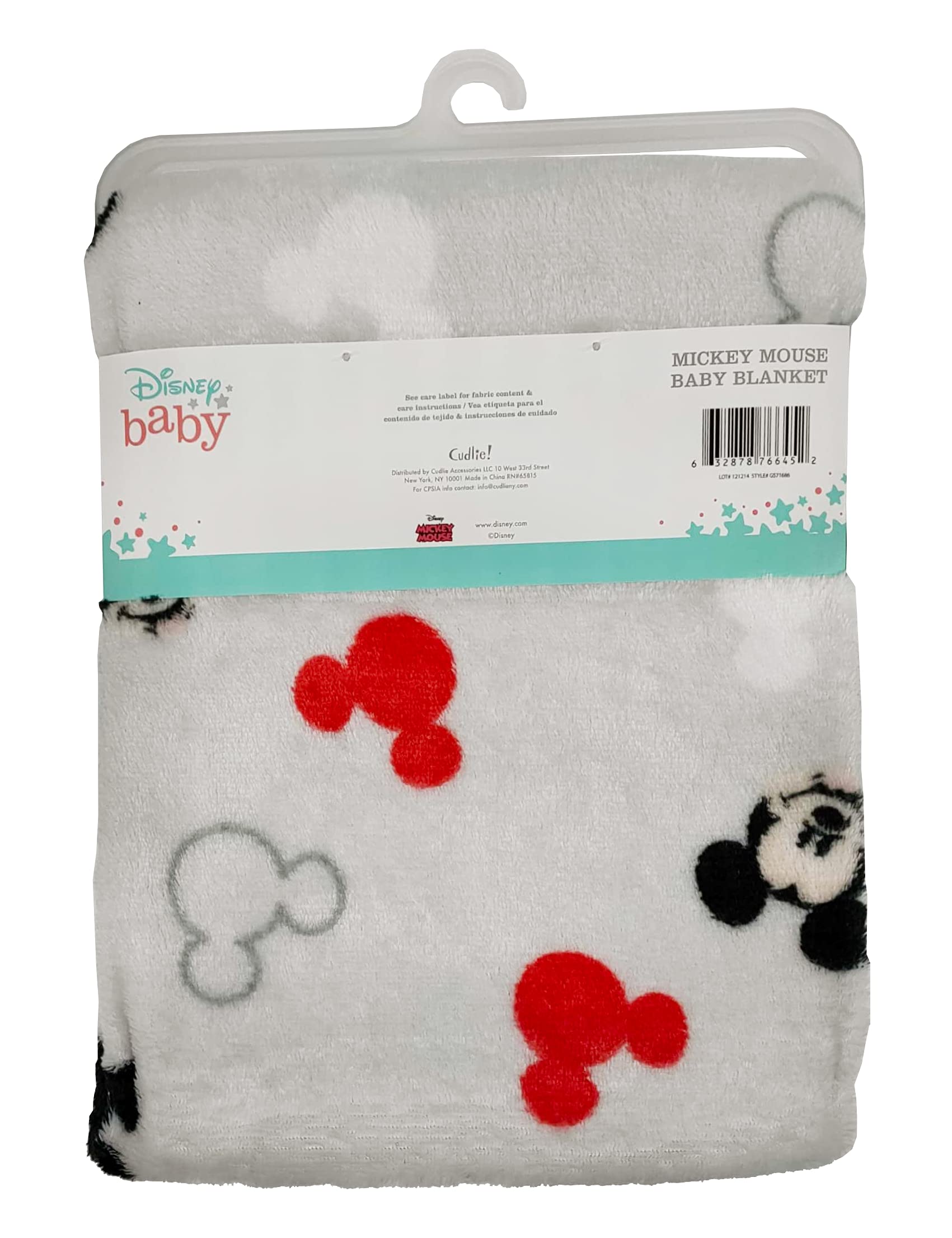 Foto 4 pulgar | Manta de Forro Polar Disney Cudlie Mickey Mouse para Bebés - Venta Internacional