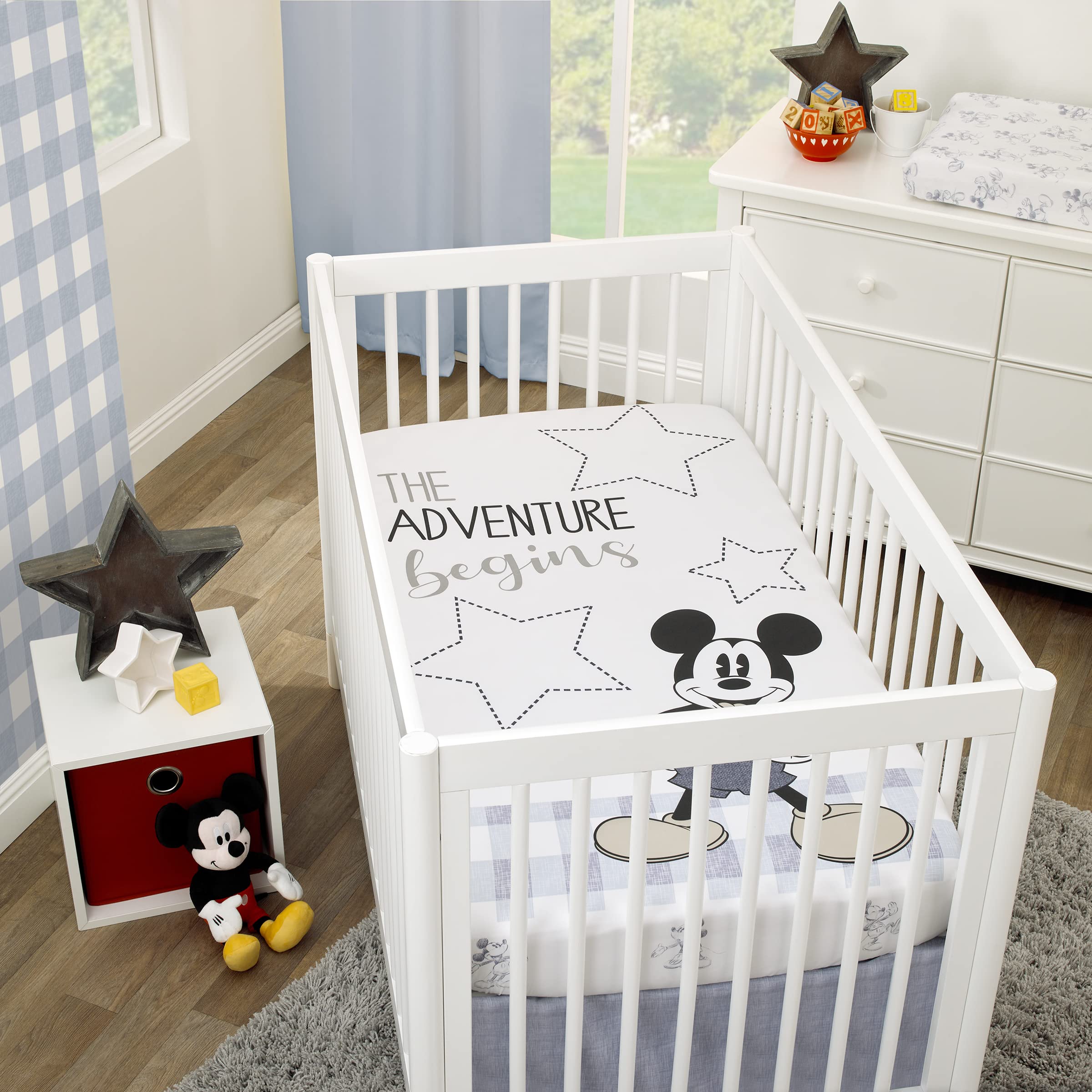 Foto 4 | Sábana Para Cuna Nojo Disney Mickey Mouse Call Me Mickey Cotton - Venta Internacional.